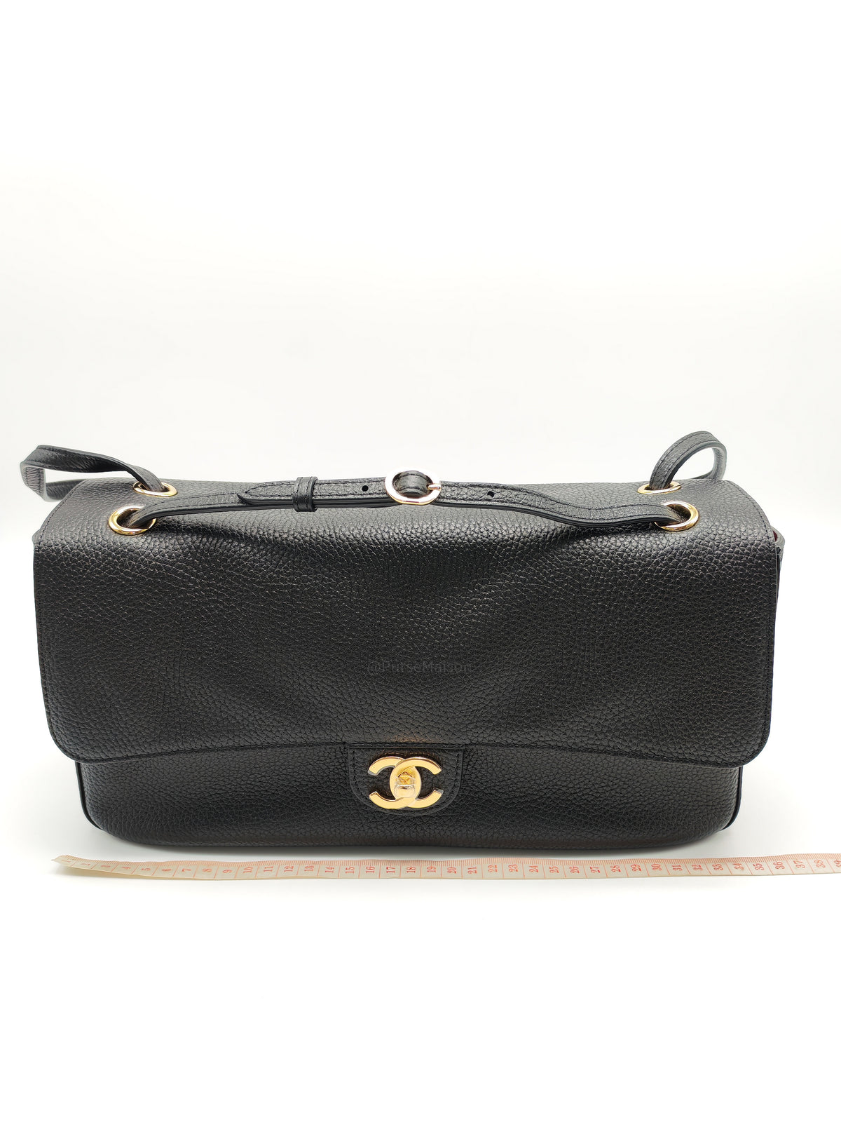 Chanel Souplissimo Maxi Flap Matthieu Blazy in Black Grained Calfskin Leather and Gold Hardware Microchip