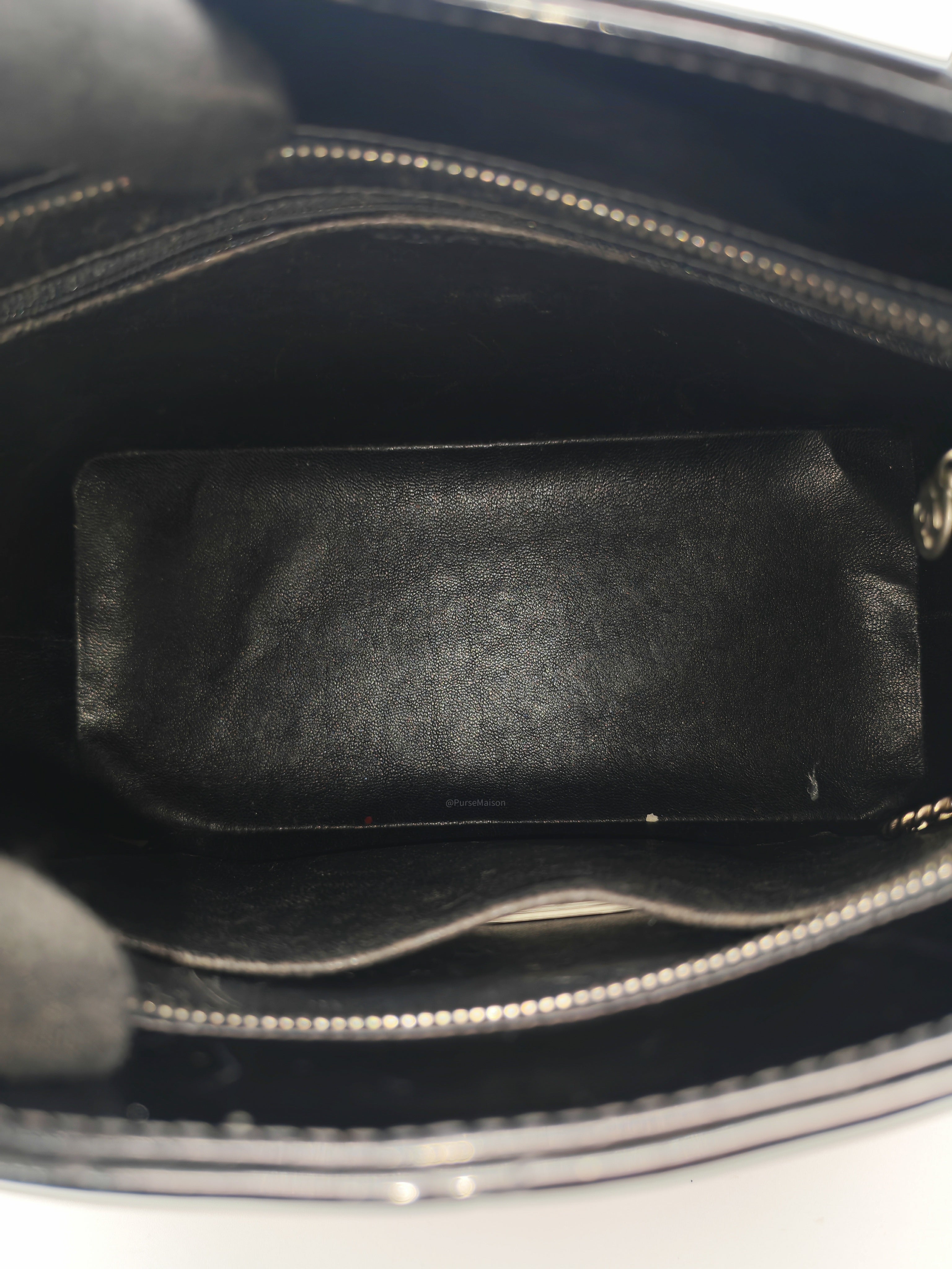 Chanel Medallion Tote Bag in Black Quilted Patent Leather Series 6