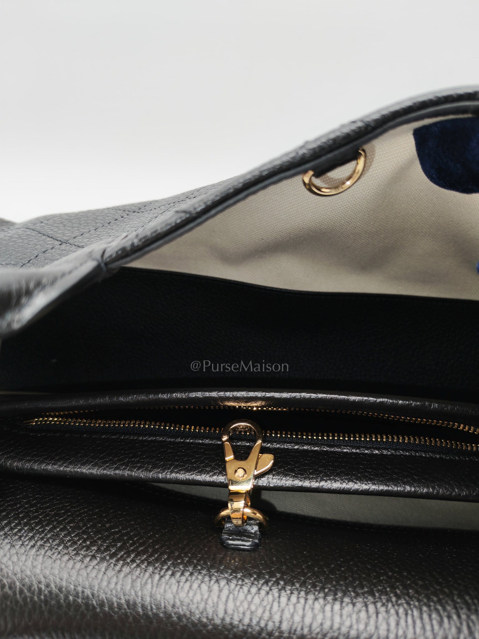 26 Matthieu Blazy Small Tote Bag in Black Grained Calfskin & Gold Hardware Microchip