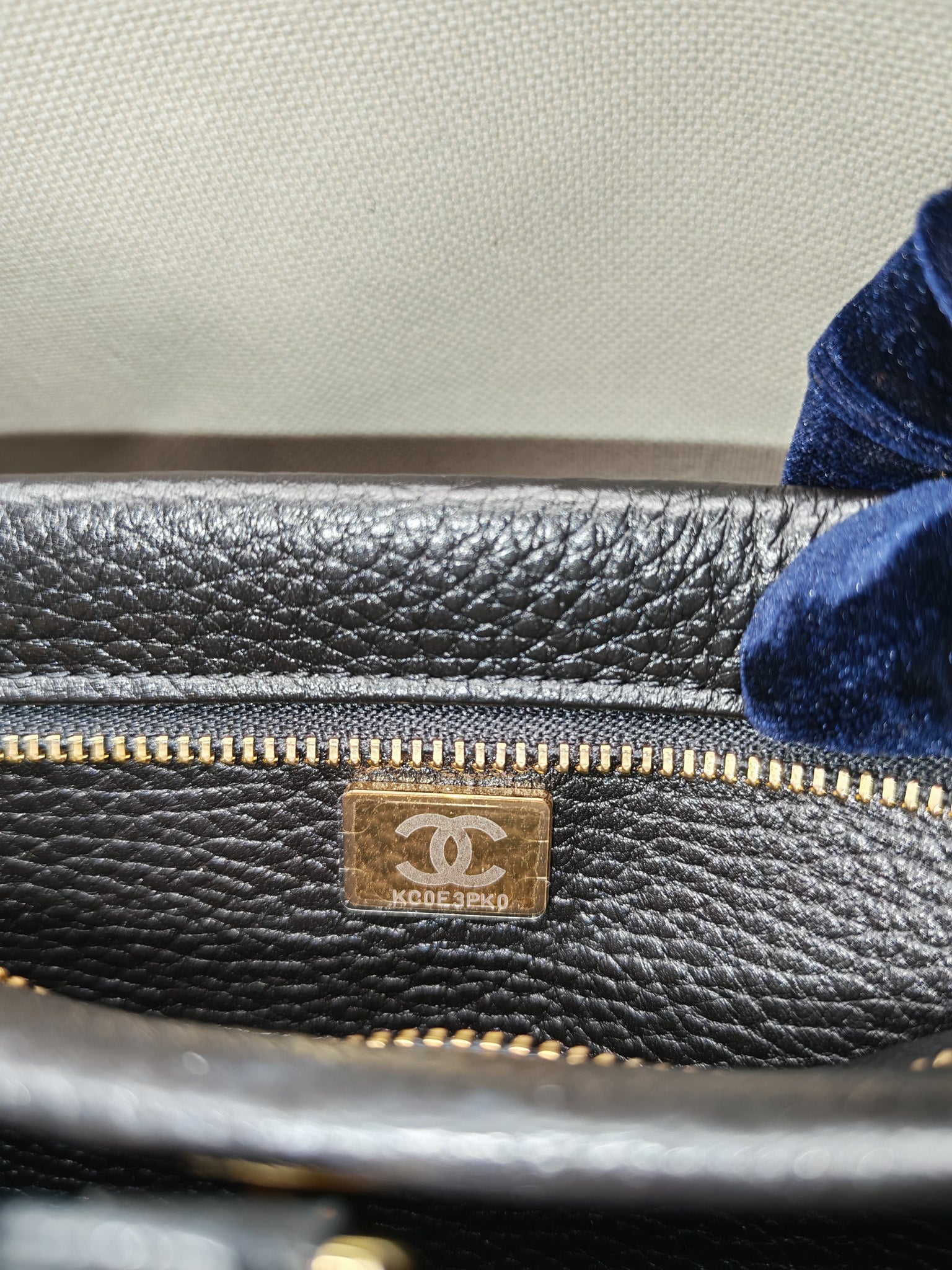 26 Matthieu Blazy Small Tote Bag in Black Grained Calfskin & Gold Hardware Microchip
