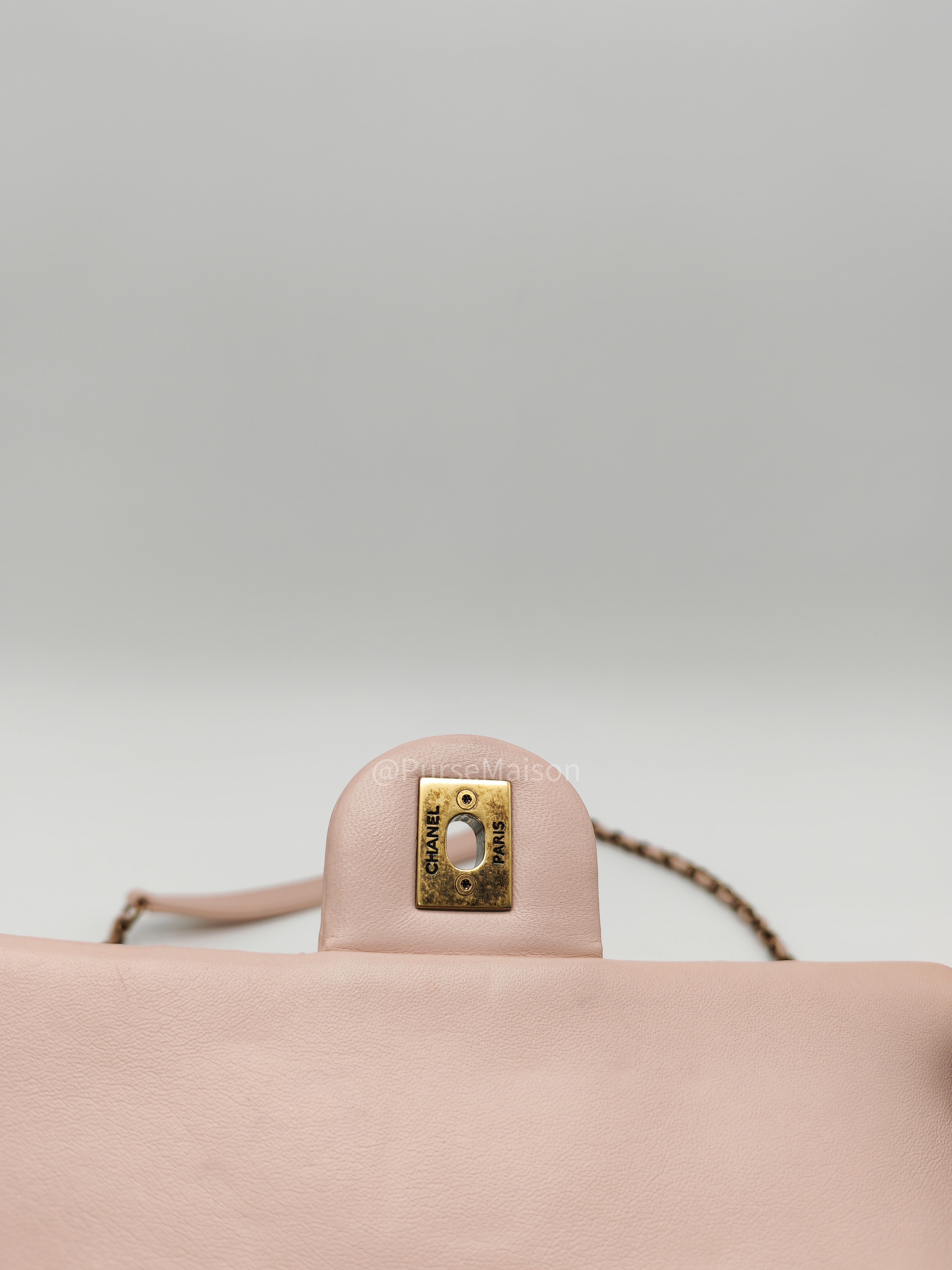 Chanel Timeless Patchwork Single Flap Bag Small in Multicolor Lambskin & Python Leather Aged Gold Hardware (Series 22)