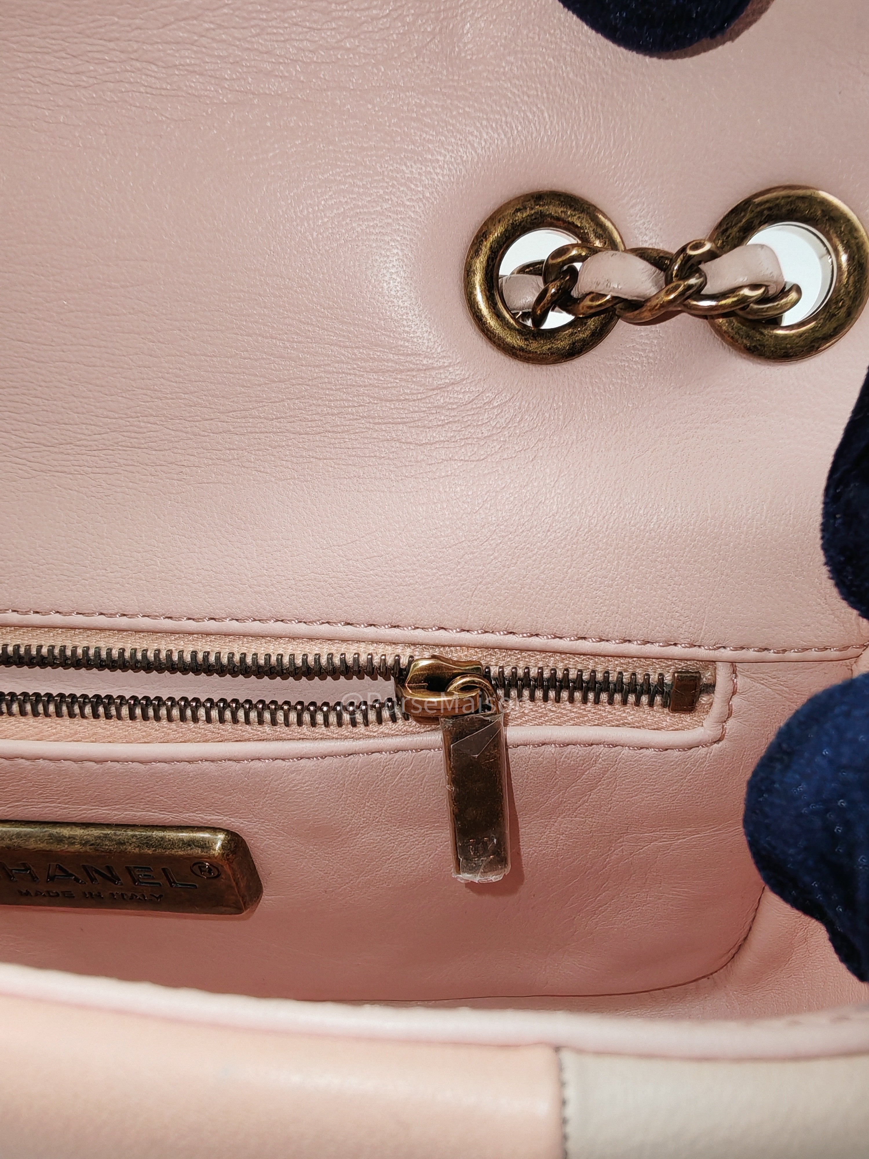 Chanel Timeless Patchwork Single Flap Bag Small in Multicolor Lambskin & Python Leather Aged Gold Hardware (Series 22)