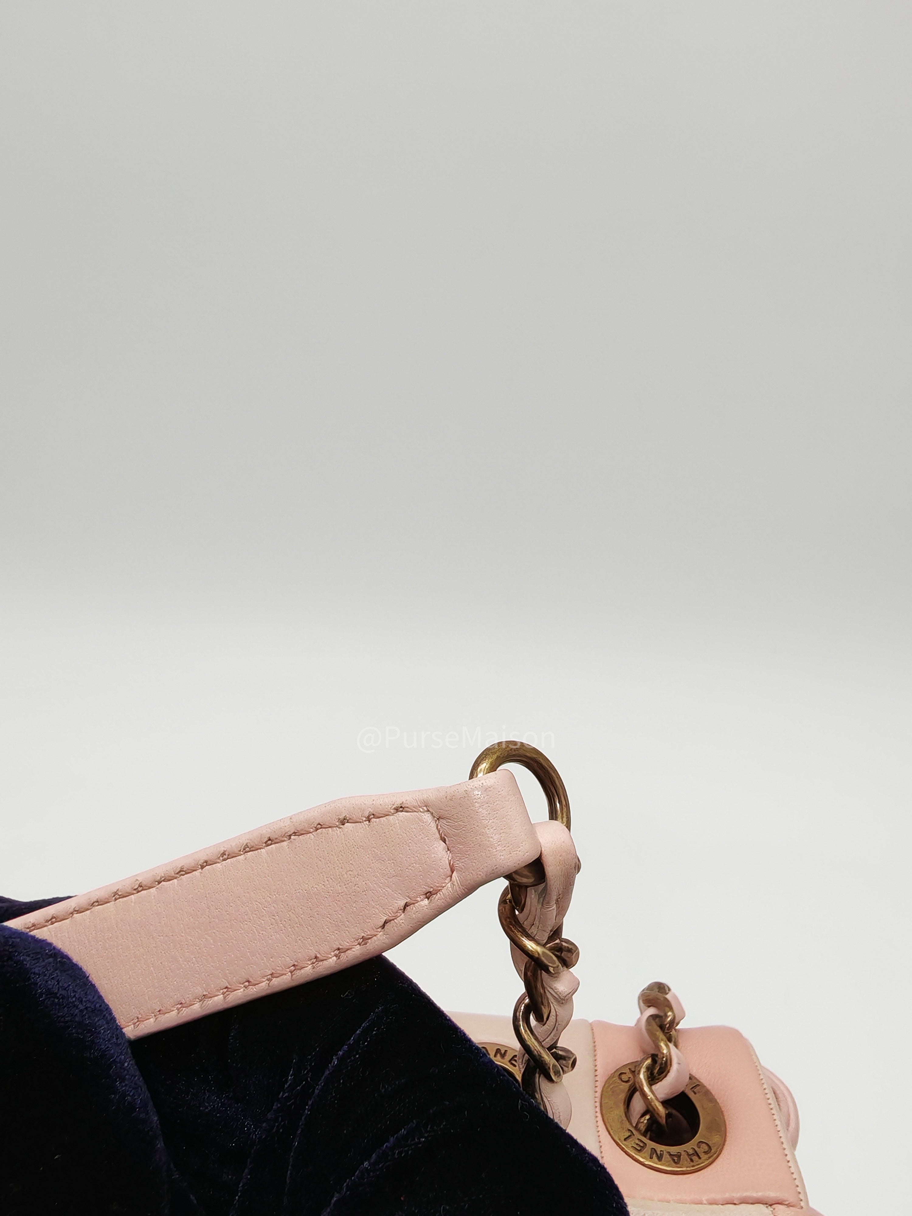 Chanel Timeless Patchwork Single Flap Bag Small in Multicolor Lambskin & Python Leather Aged Gold Hardware (Series 22)