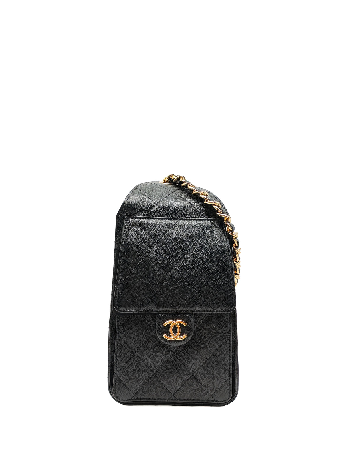 Chanel 25 Hobo Bag Small in Black Caviar Leather Shiny Gold Hardware Microchip (XX****28)