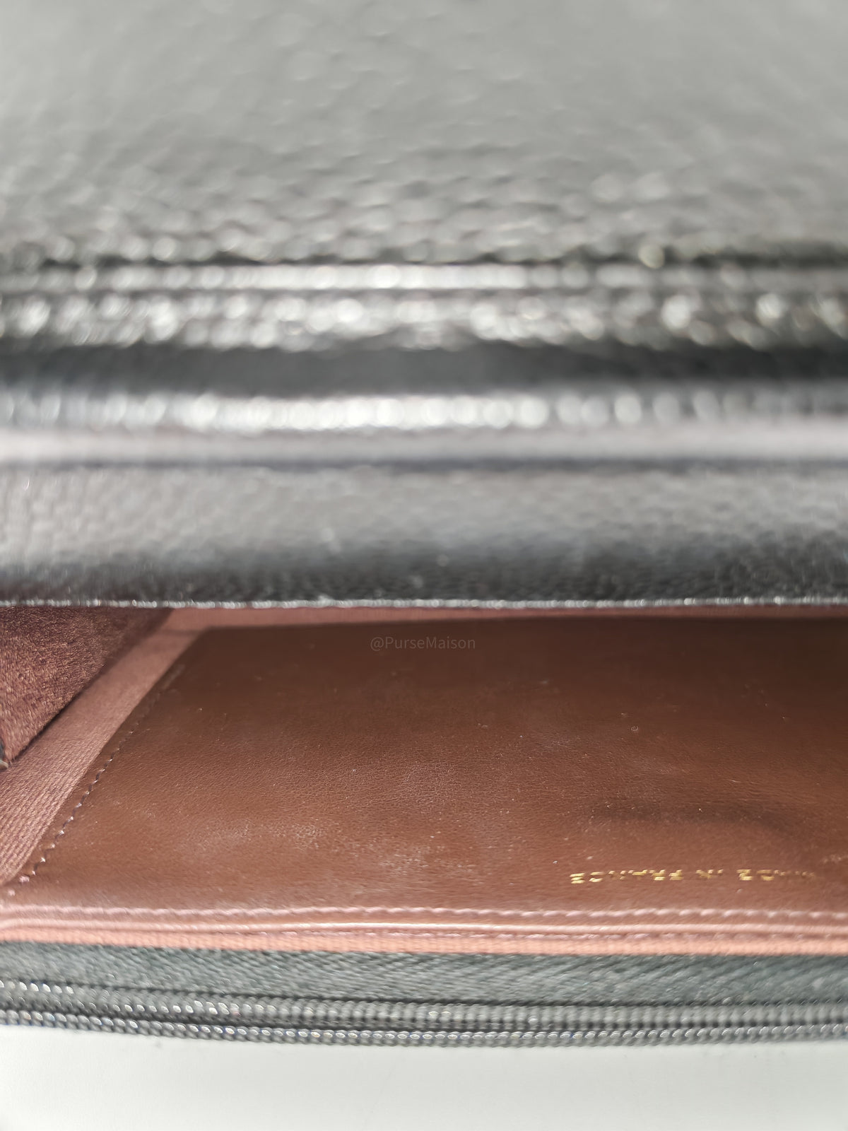 Chanel Classic Wallet on Chain (WOC) in Black Caviar Leather Gold Hardware Microchip (E8****4C)
