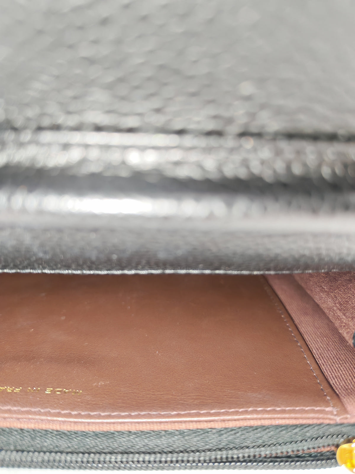 Chanel Classic Wallet on Chain (WOC) in Black Caviar Leather Gold Hardware Microchip (E8****4C)