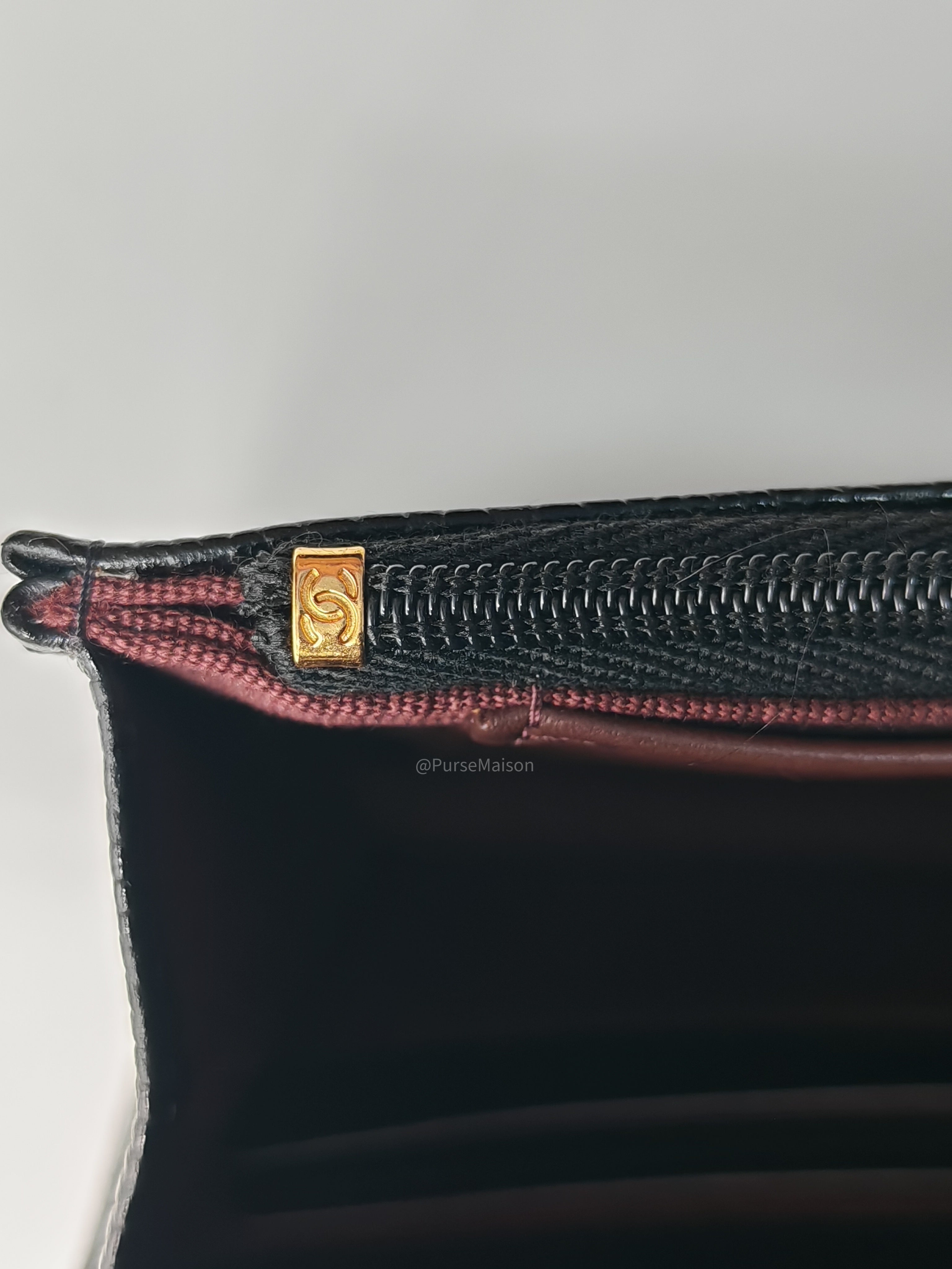 Chanel Wallet on Chain (WOC) in Black Caviar Leather Gold Hardware Microchip (NA****N3)