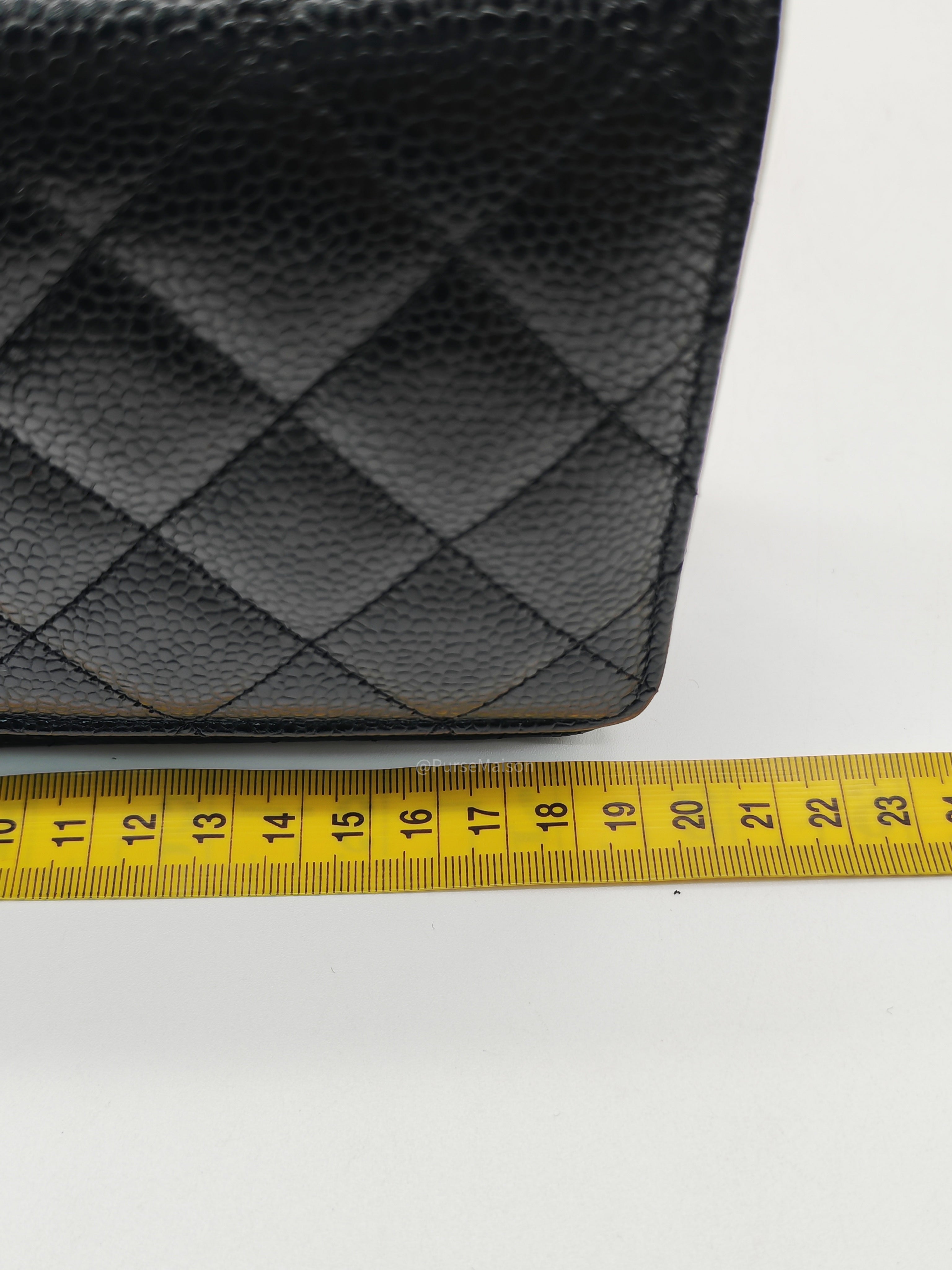 Chanel Wallet on Chain (WOC) in Black Caviar Leather Gold Hardware Microchip (NA****N3)