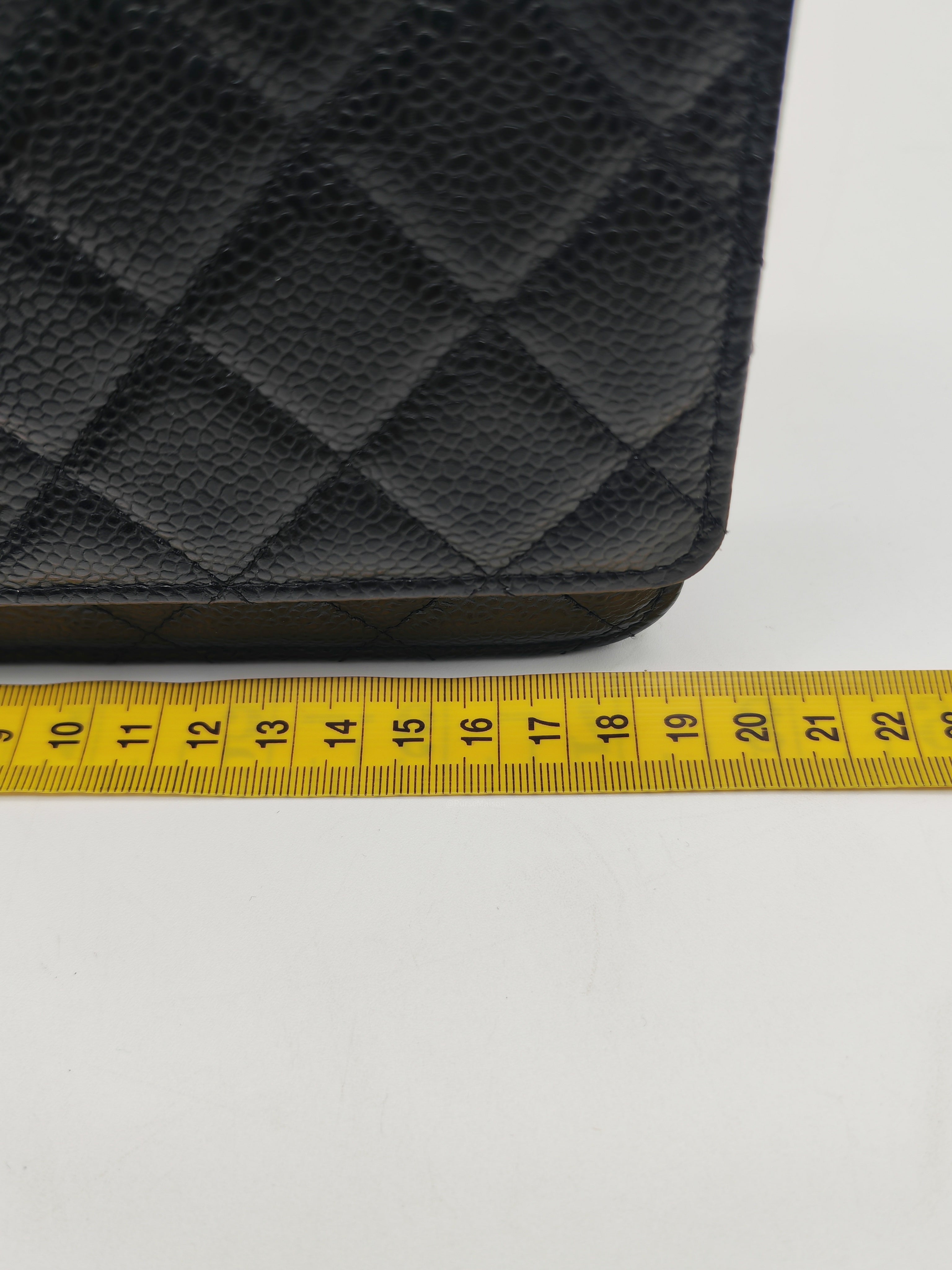 Chanel Classic Wallet on Chain (WOC) in Black Caviar Leather Gold Hardware Microchip (X1***CC)