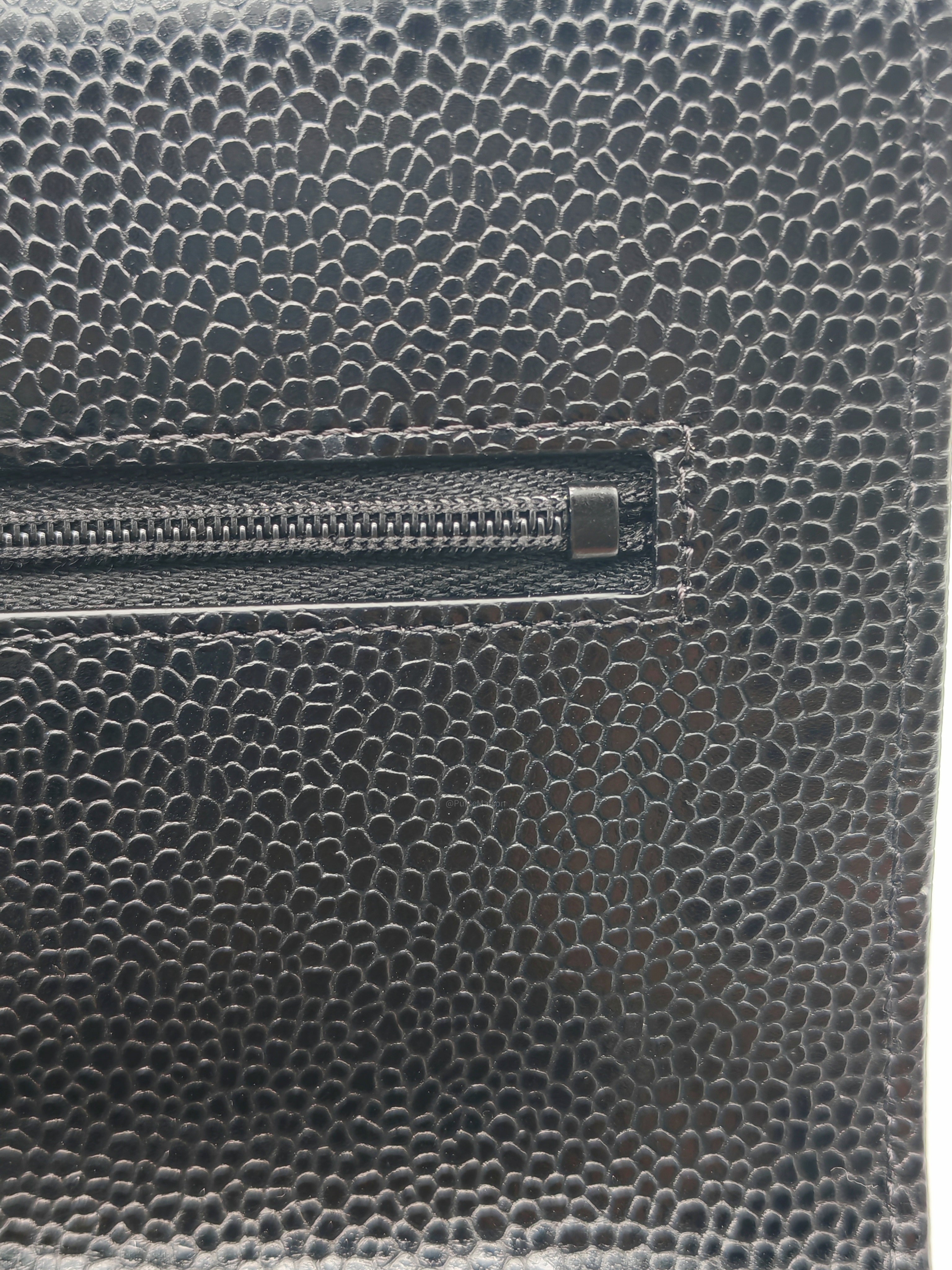 Chanel Wallet on Chain (WOC) in Black Caviar Leather and Silver Hardware Microchip (HC****E0)