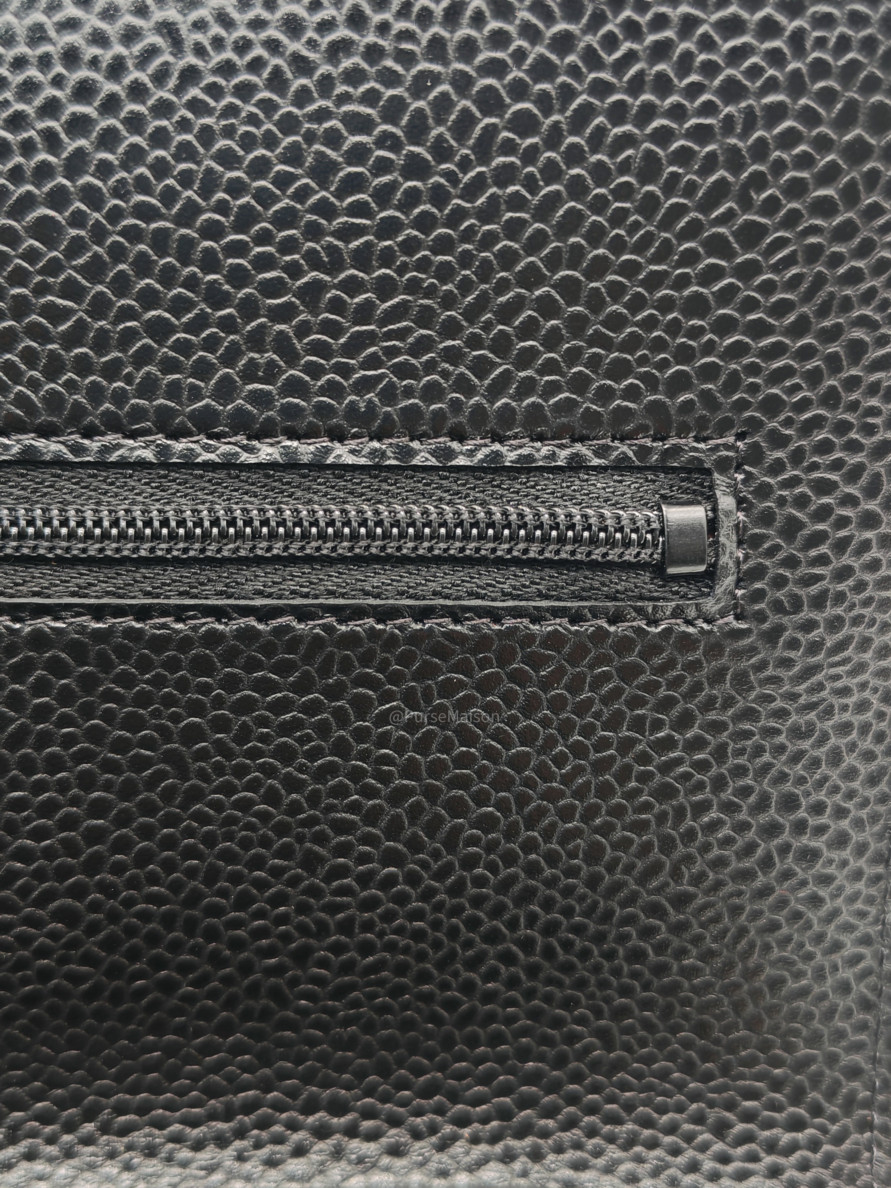 Chanel Wallet on Chain (WOC) in Black Caviar Leather Silver Hardware Microchip(A2****8K)