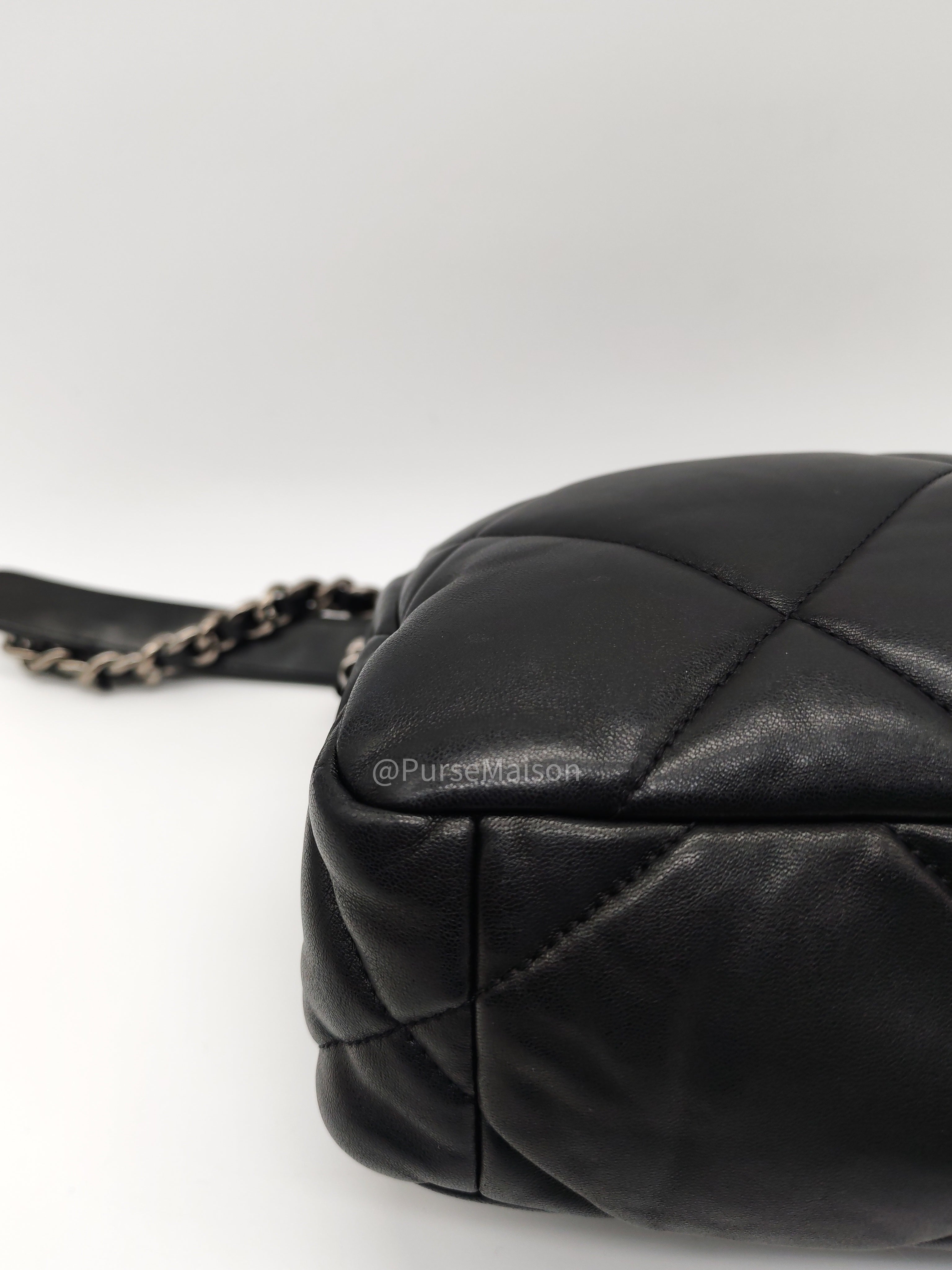 Chanel 19 Small in Black Quilted Lambskin Leather and Mix Hardware Series 31