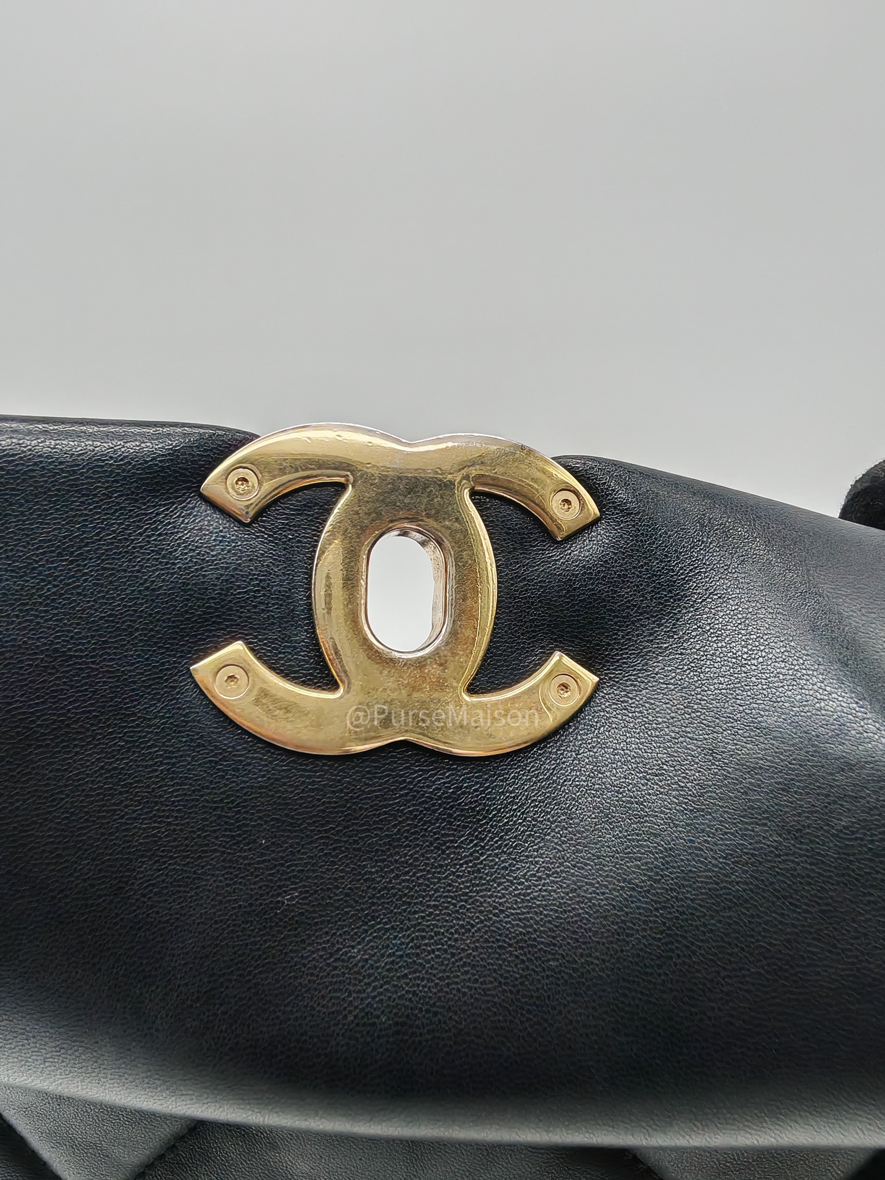 Chanel 19 Small in Black Quilted Lambskin Leather and Mix Hardware Series 31