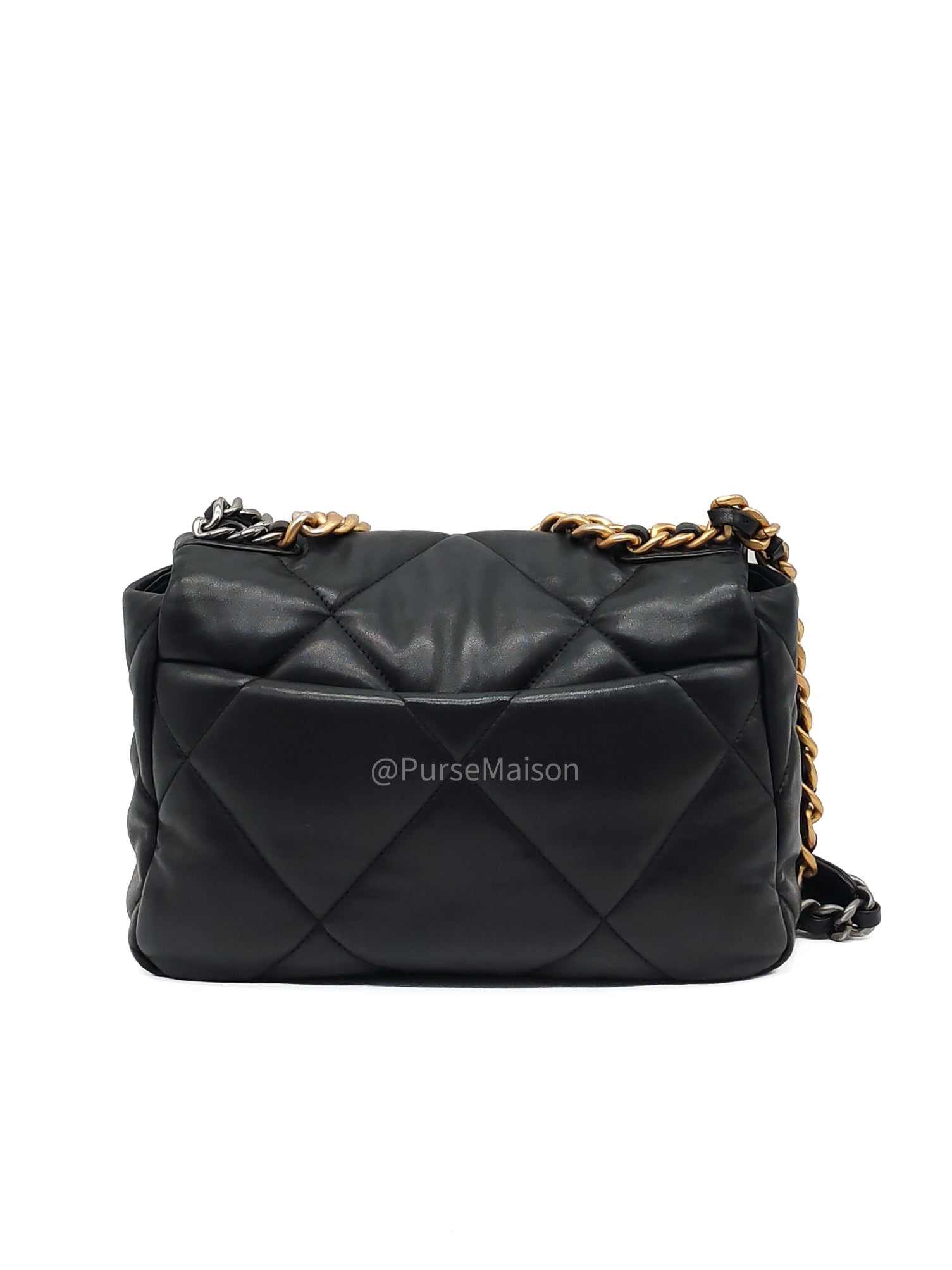 Chanel 19 Small in Black Quilted Lambskin Leather and Mix Hardware Series 31