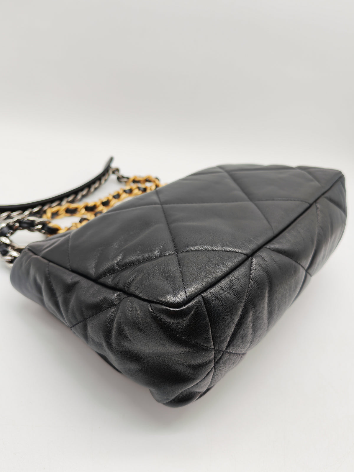 Chanel 19 Large in Black Quilted Lambskin Leather and Mix Hardware Series 30