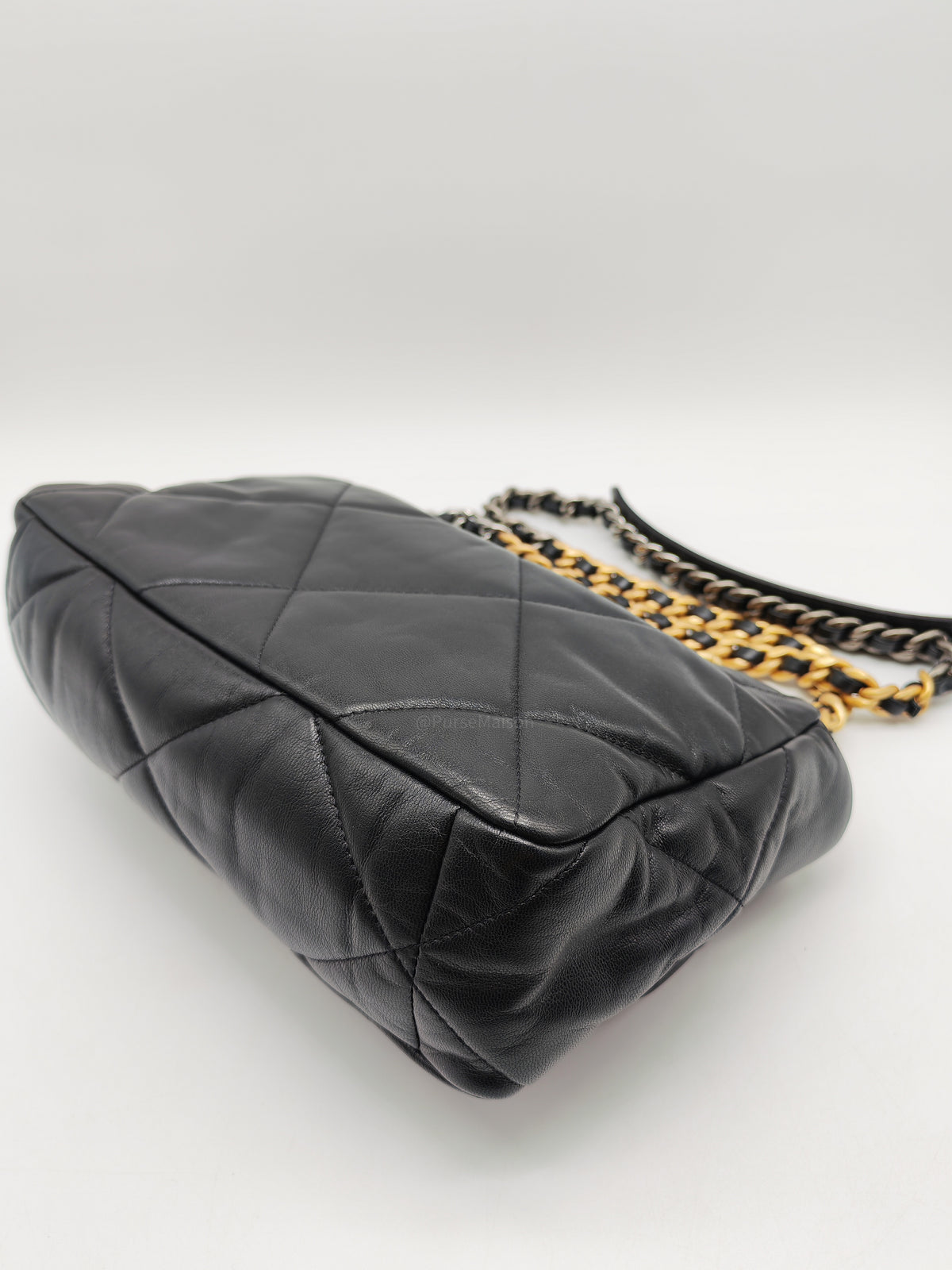Chanel 19 Large in Black Quilted Lambskin Leather and Mix Hardware Series 30