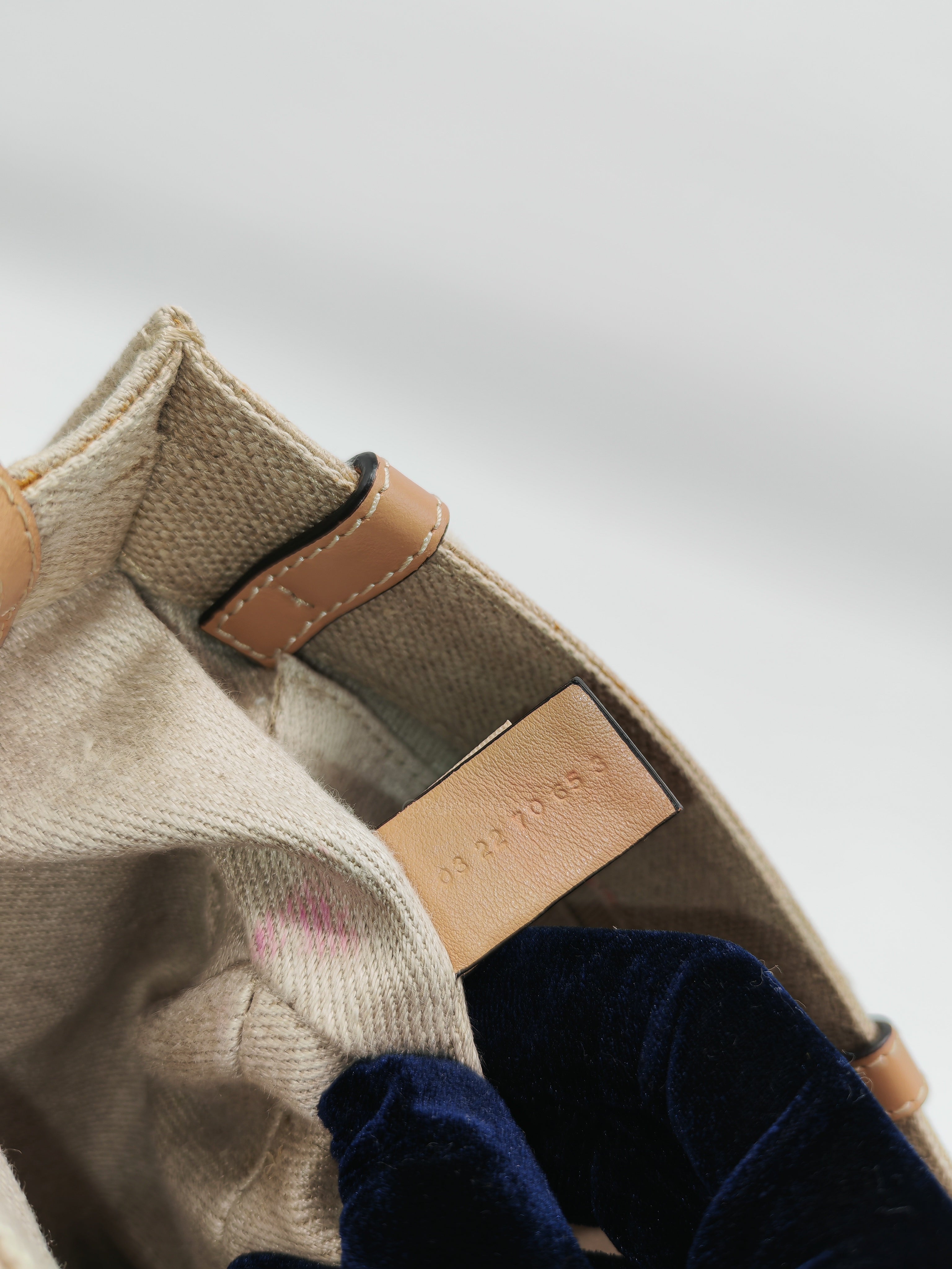 Chloe Mini Woody Tote Bag in Brown Linen Canvas