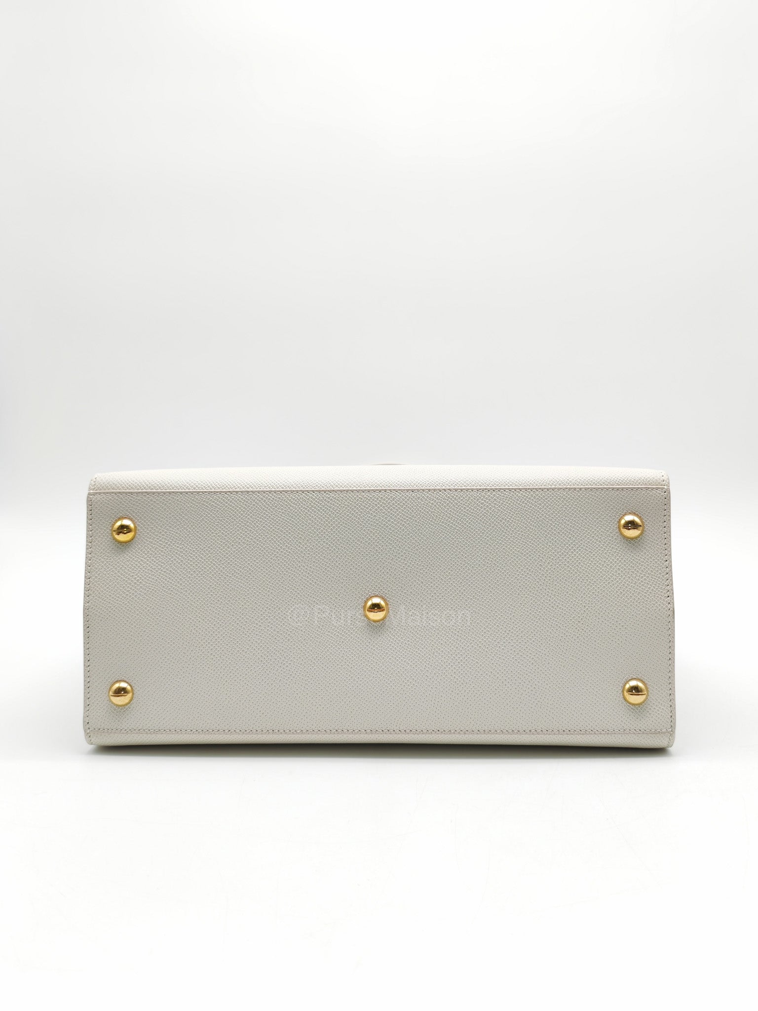 Christian Dior Saint Honore Tote Bag in Off White Grained Calfskin Leather Shoulder Bag