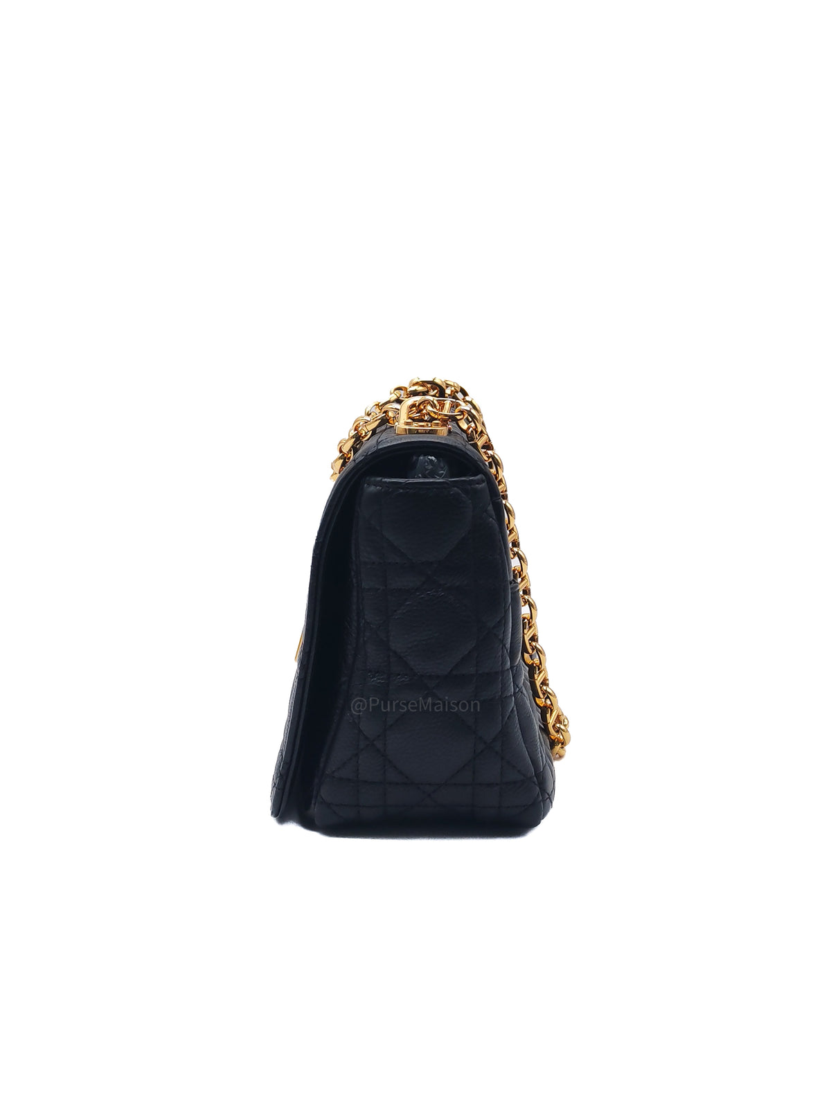 Christian Dior Caro Bag Medium in Black Supple Cannage Calfskin Leather | Purse Maison Luxury Bags Shop