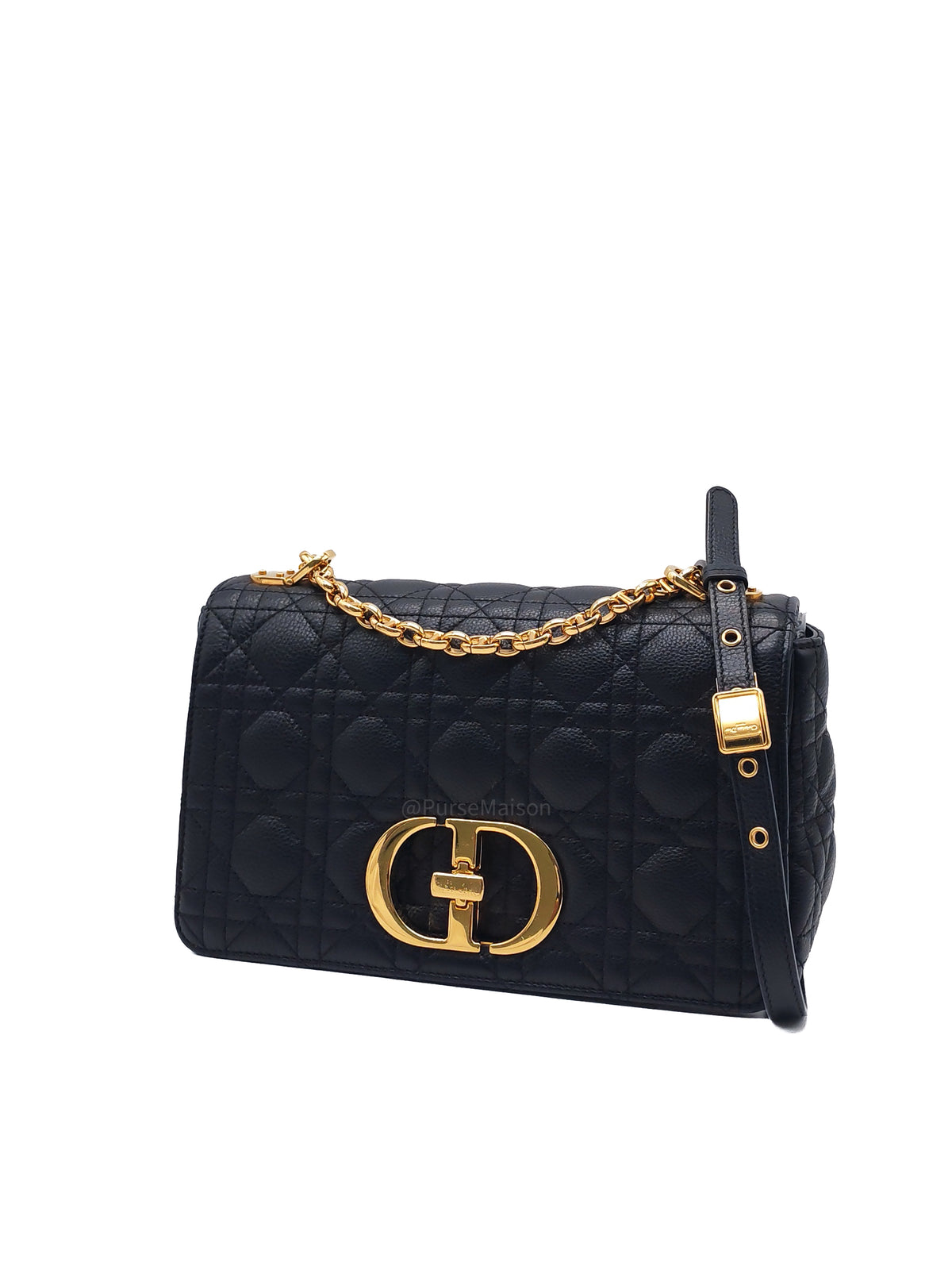 Christian Dior Caro Bag Medium in Black Supple Cannage Calfskin Leather | Purse Maison Luxury Bags Shop