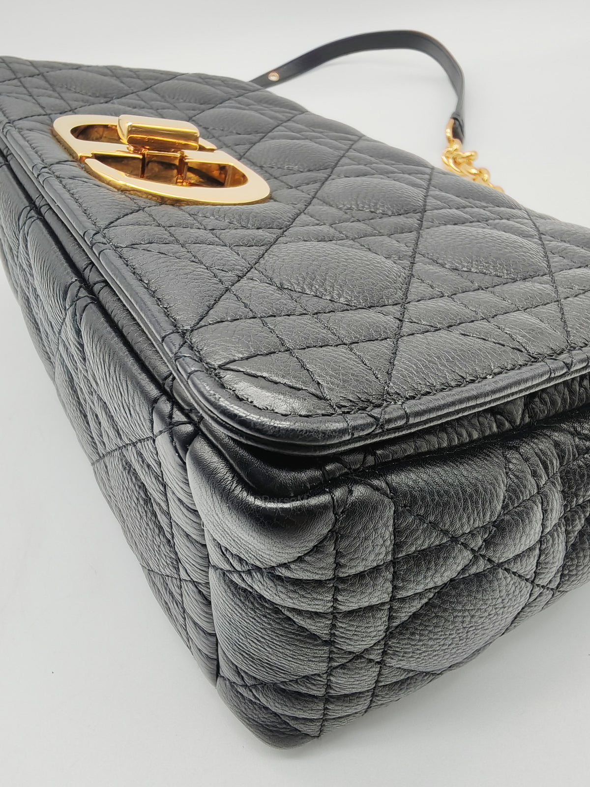 Christian Dior Caro Bag Medium in Black Supple Cannage Calfskin Leather | Purse Maison Luxury Bags Shop