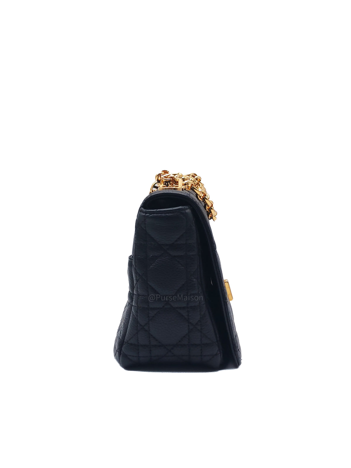 Christian Dior Caro Bag Medium in Black Supple Cannage Calfskin Leather | Purse Maison Luxury Bags Shop