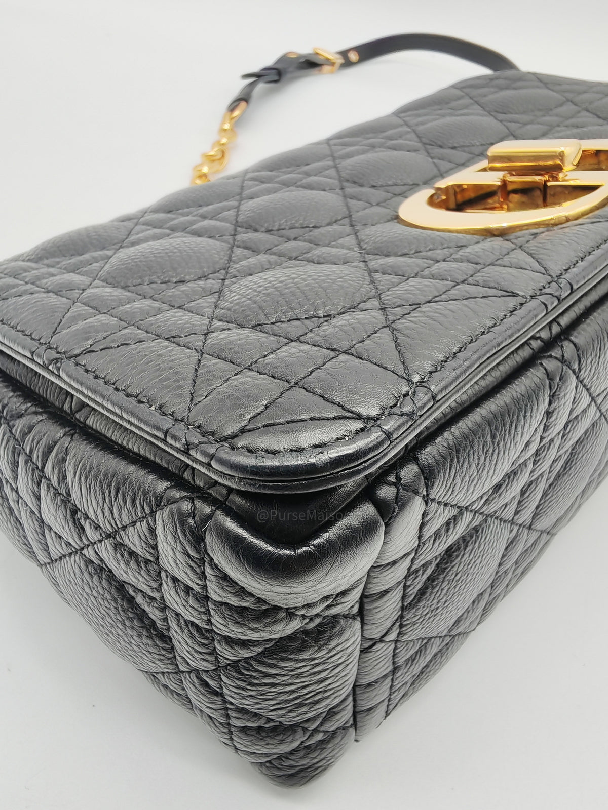 Christian Dior Caro Bag Medium in Black Supple Cannage Calfskin Leather | Purse Maison Luxury Bags Shop