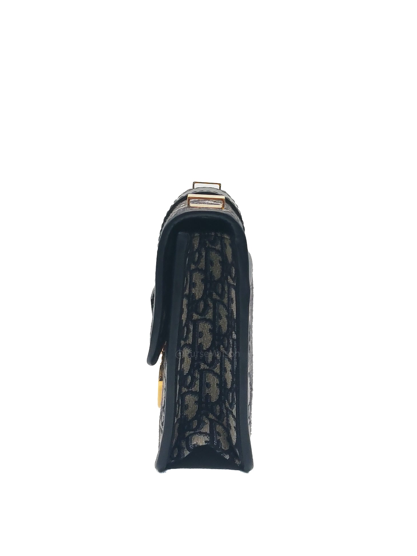 Christian Dior 30 Montaigne Bag in BLue Dior Oblique Jacquard Canvas and Gold Hardware