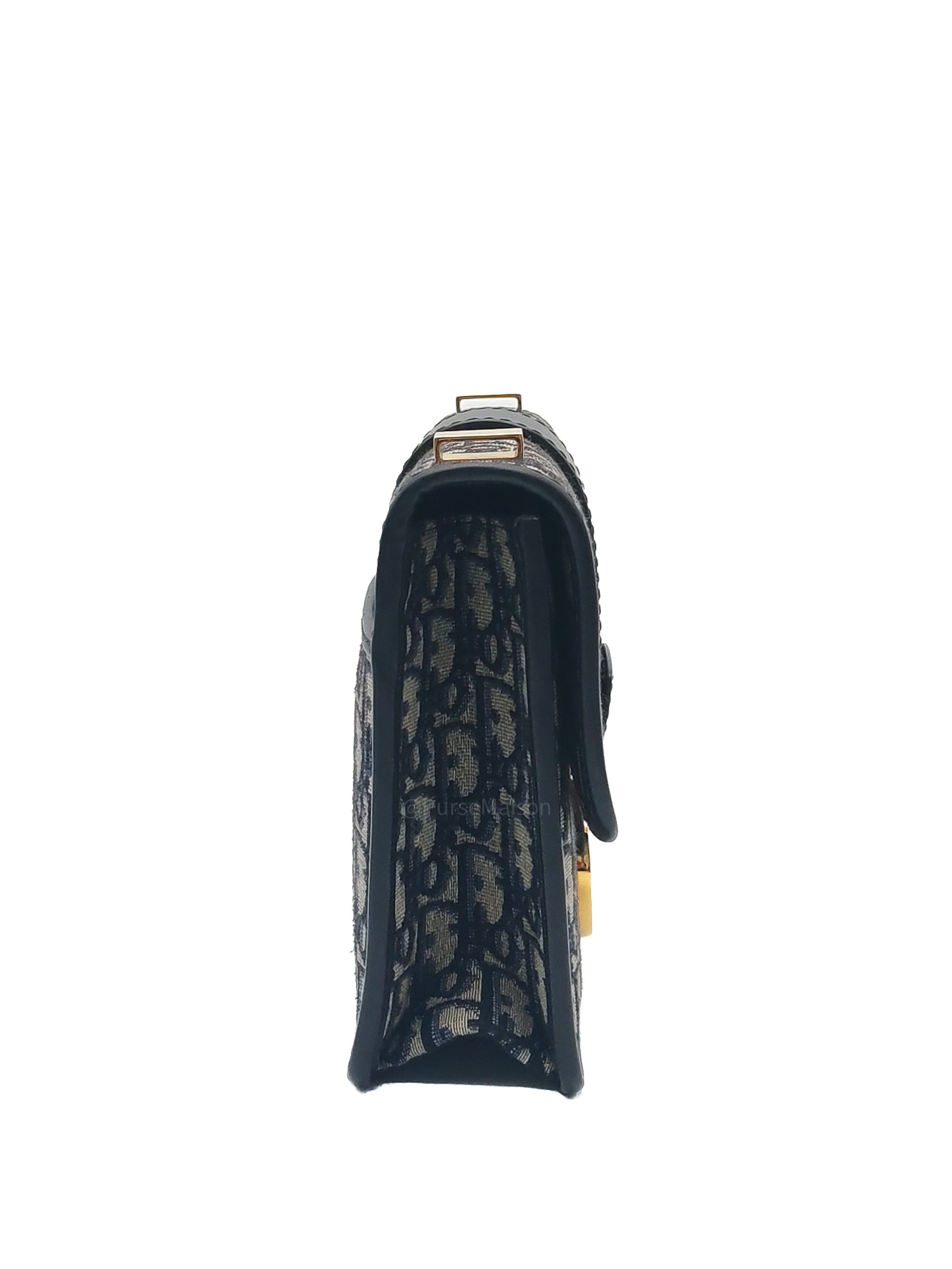 Christian Dior 30 Montaigne Bag in BLue Dior Oblique Jacquard Canvas and Gold Hardware