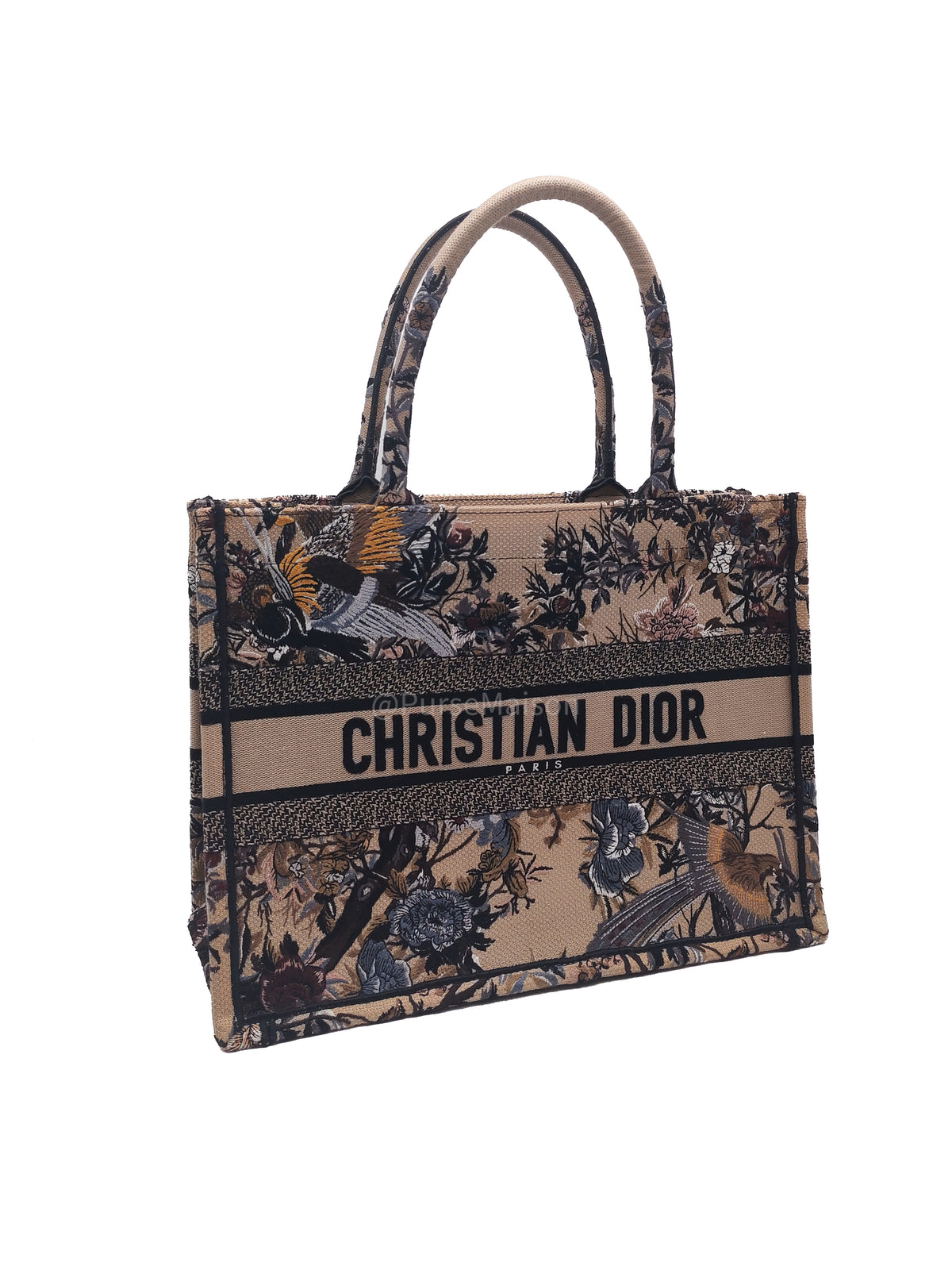 Christian Dior Medium Dior Book Tote in Multicolor Jardin d’Hiver Embroidery Canvas