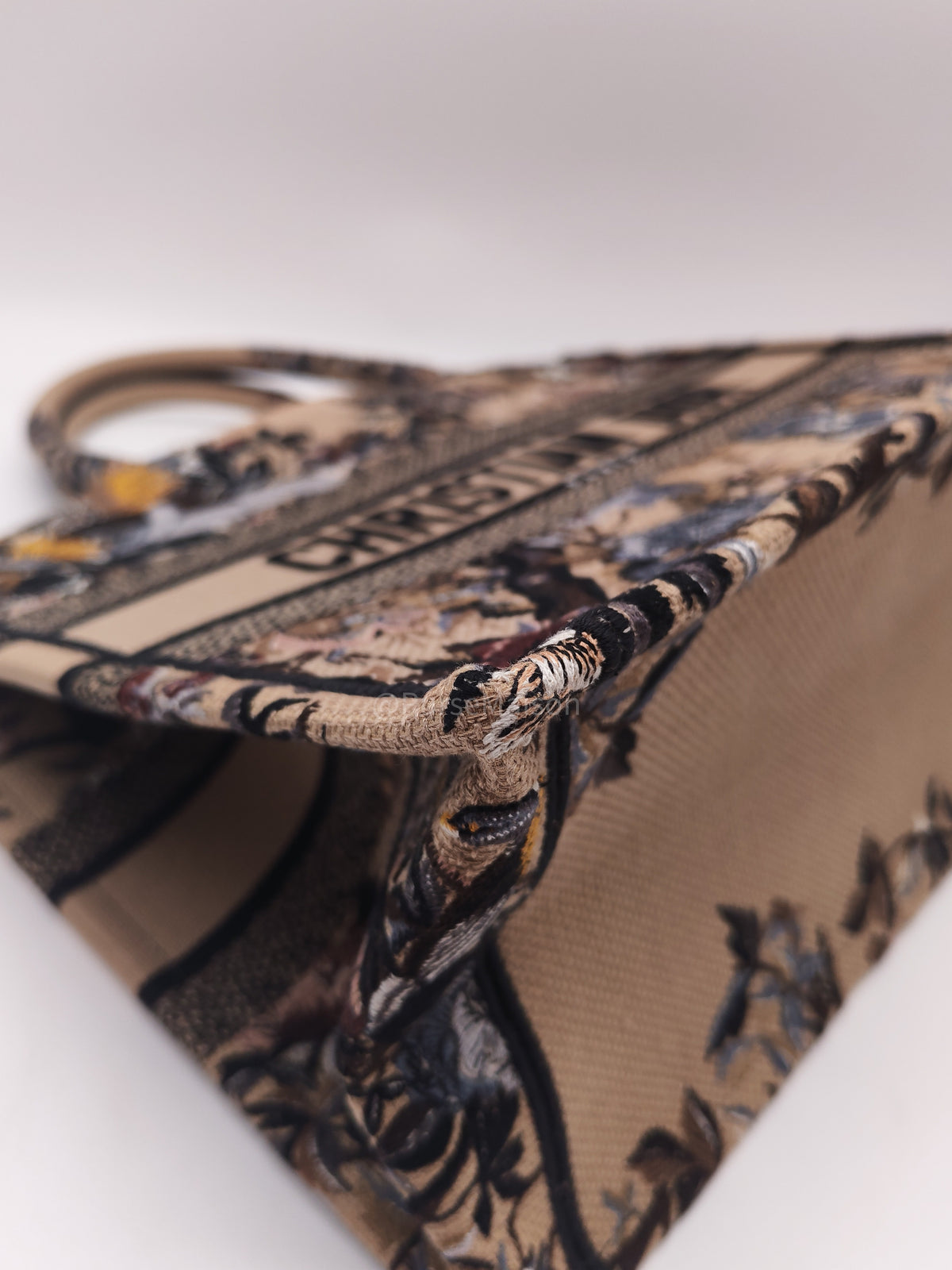 Christian Dior Medium Dior Book Tote in Multicolor Jardin d’Hiver Embroidery Canvas