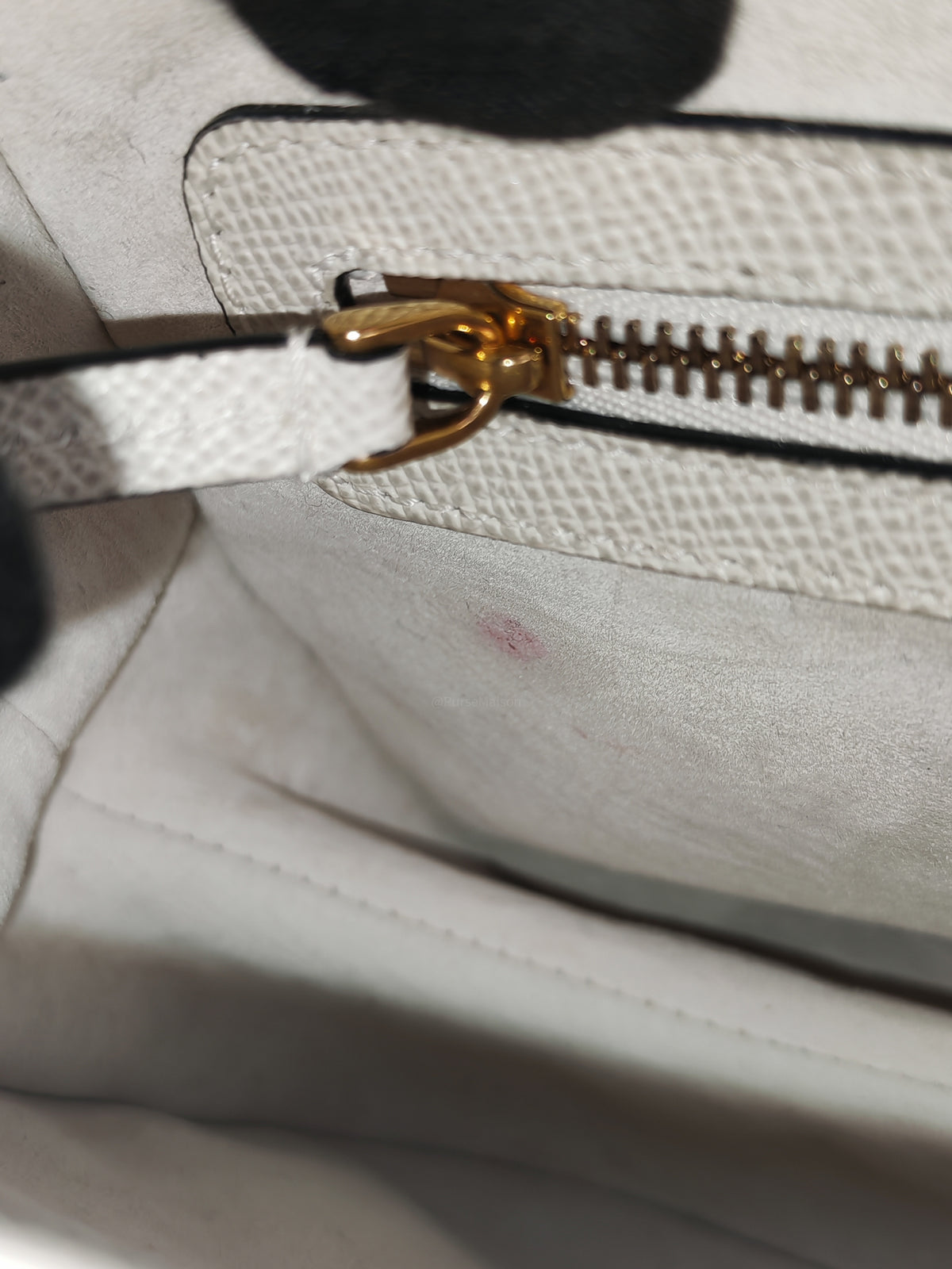 Christian Dior Saddle Bag Medium in White Grained Calfskin Leather and Aged Gold Hardware