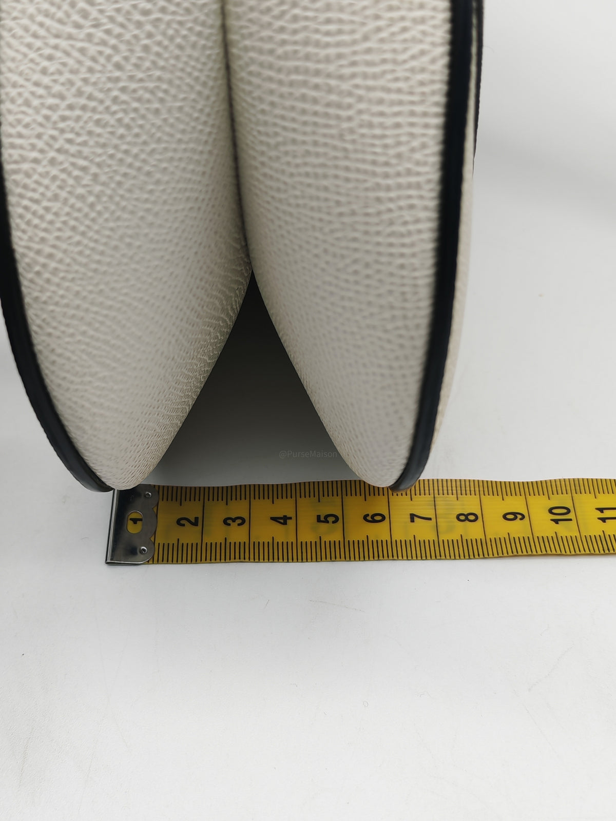 Christian Dior Saddle Bag Medium in White Grained Calfskin Leather and Aged Gold Hardware