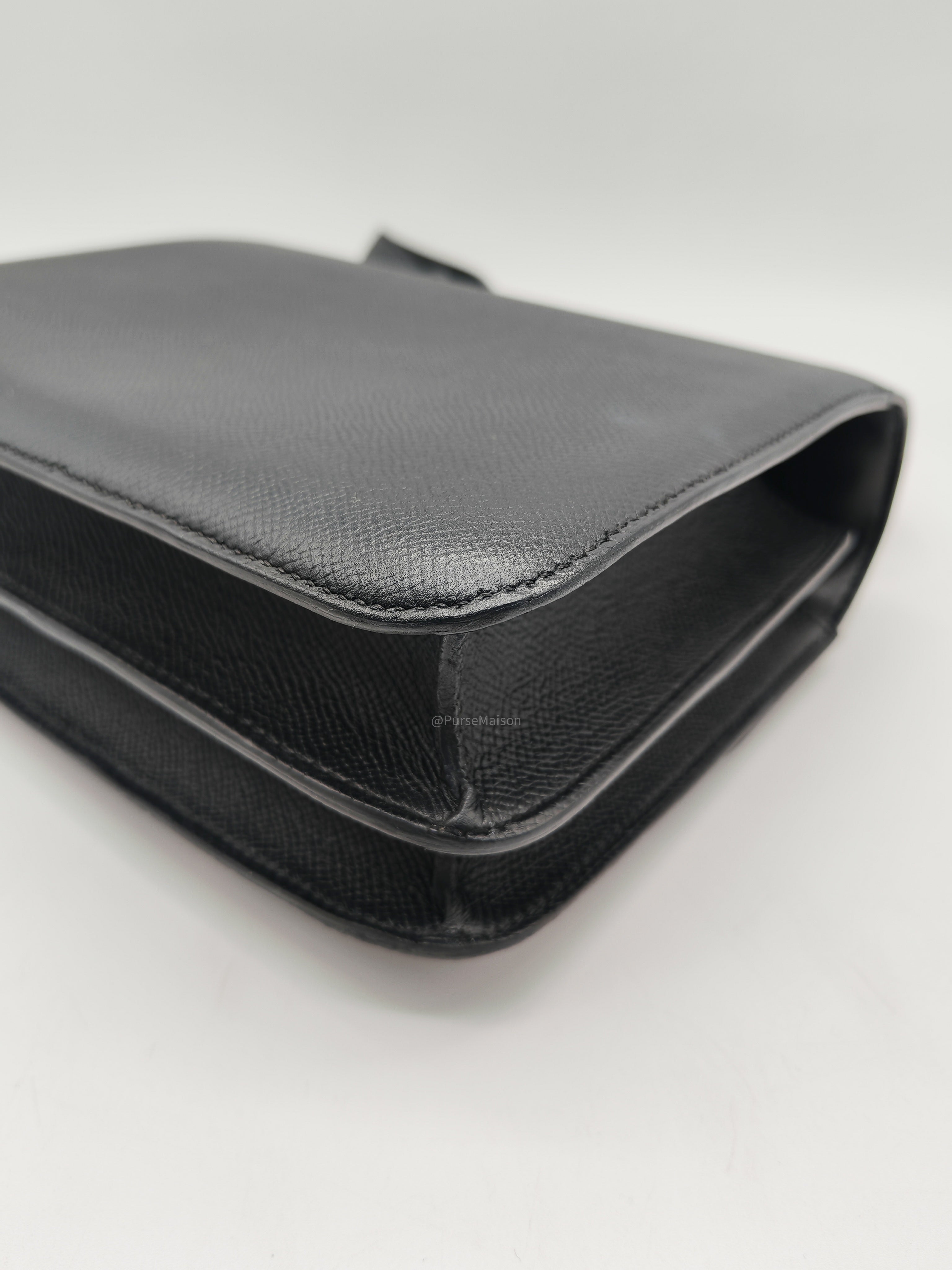 Hermes Constance 24 in Black Epsom Leather and Rose Gold Hardware Stamp A (2017)