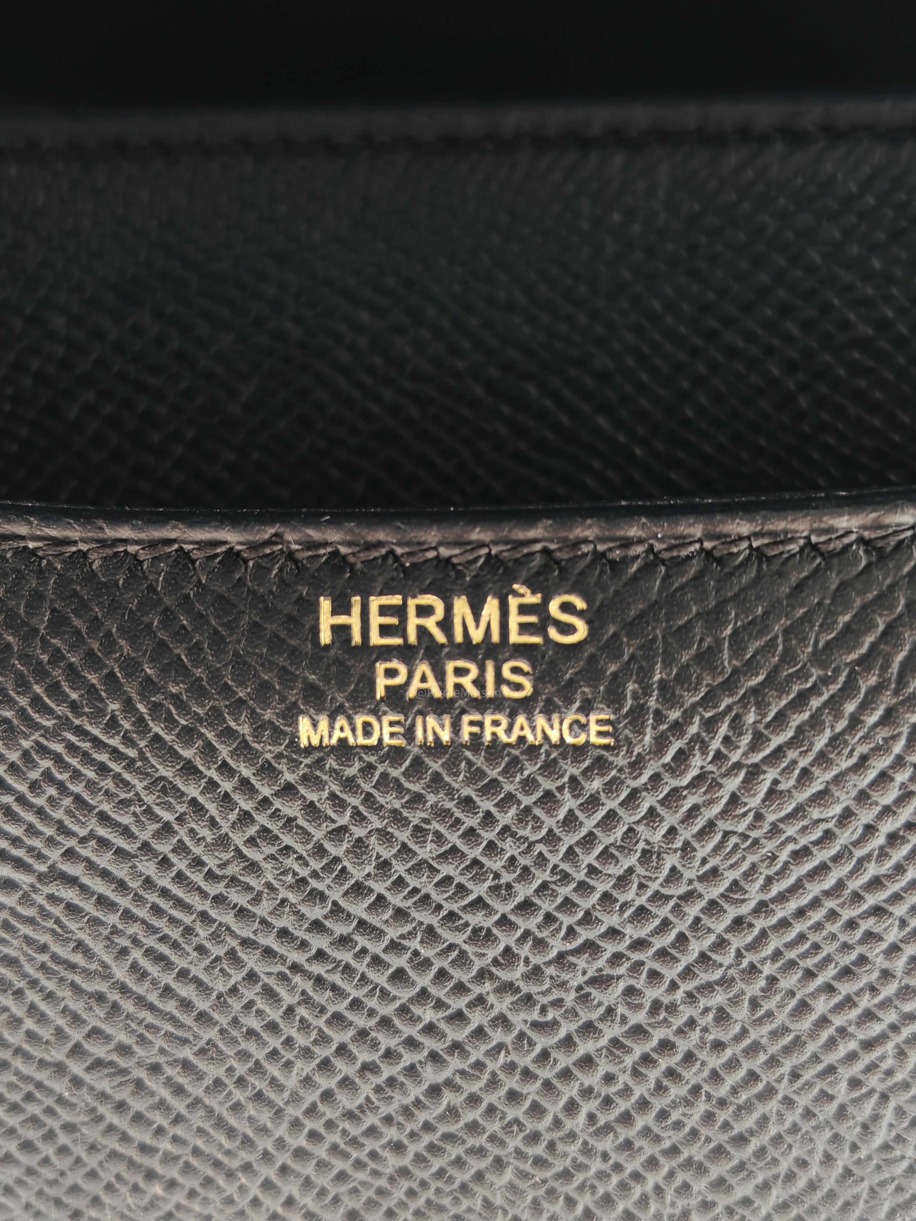 Hermes Constance 24 in Black Epsom Leather and Rose Gold Hardware Stamp A (2017)