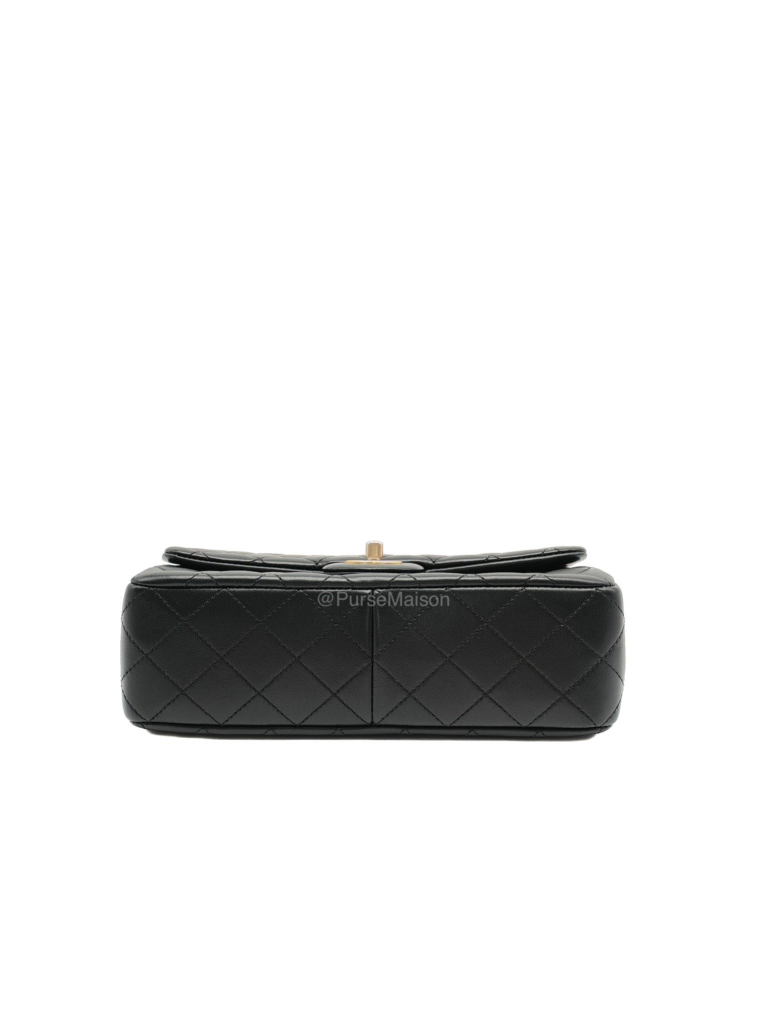 Chanel Camellia Crush Flap Medium in Black Quilted Lambskin Leather and Aged Gold Hardware Microchip