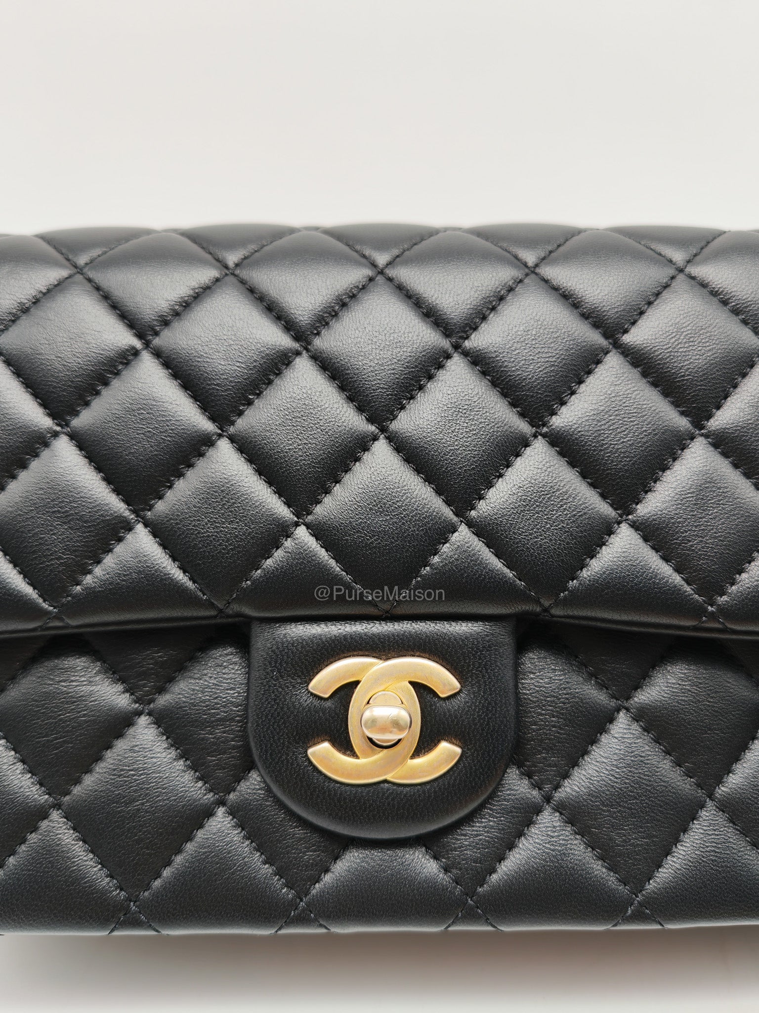 Chanel Camellia Crush Flap Medium in Black Quilted Lambskin Leather and Aged Gold Hardware Microchip