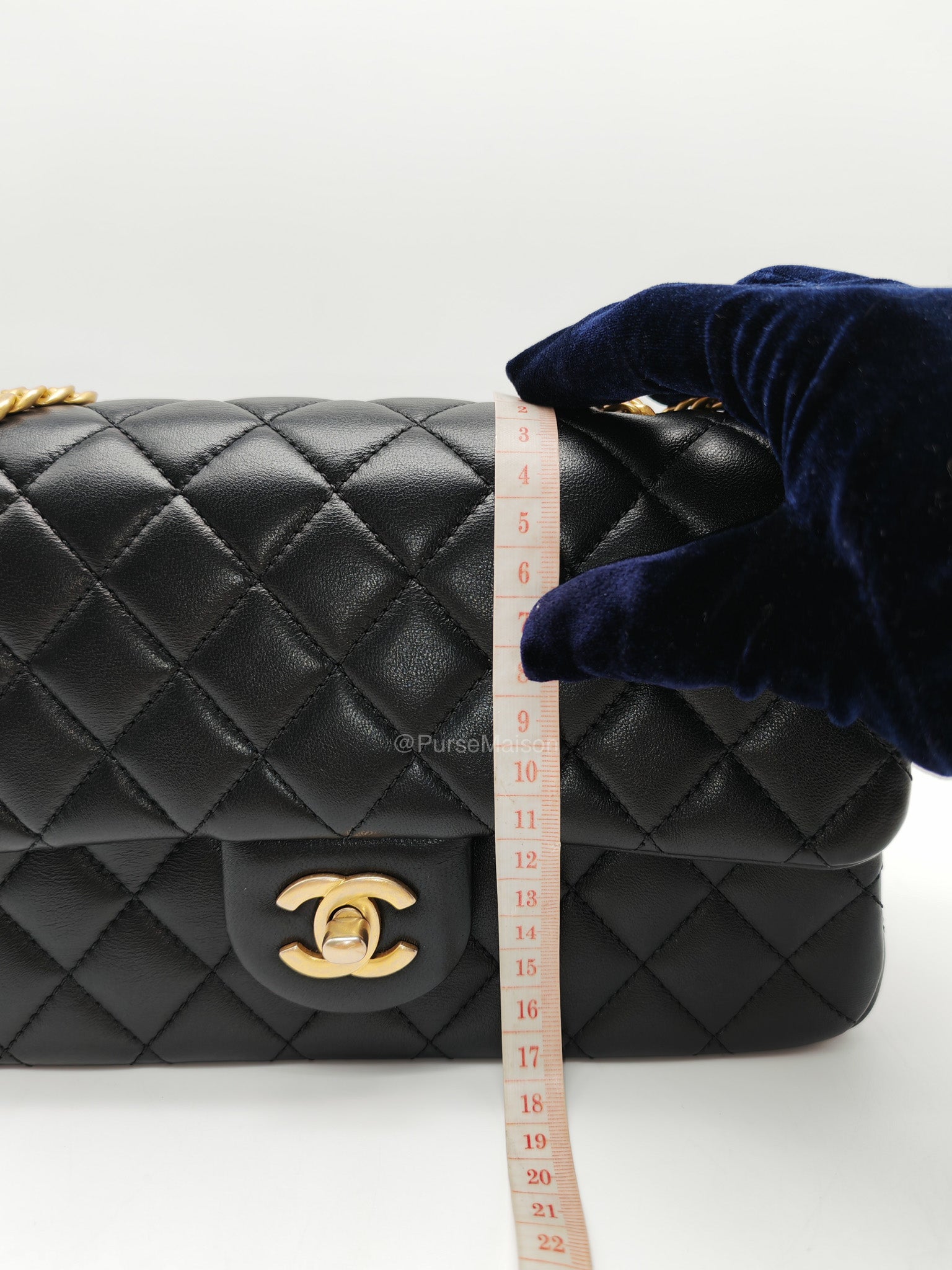 Chanel Camellia Crush Flap Medium in Black Quilted Lambskin Leather and Aged Gold Hardware Microchip
