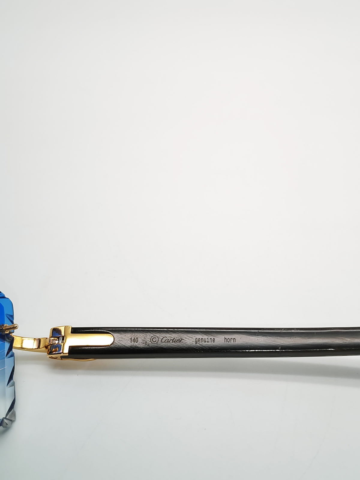 Cartier Rimless Sunglasses with Blue Gradient Diamond-Cut Lenses
