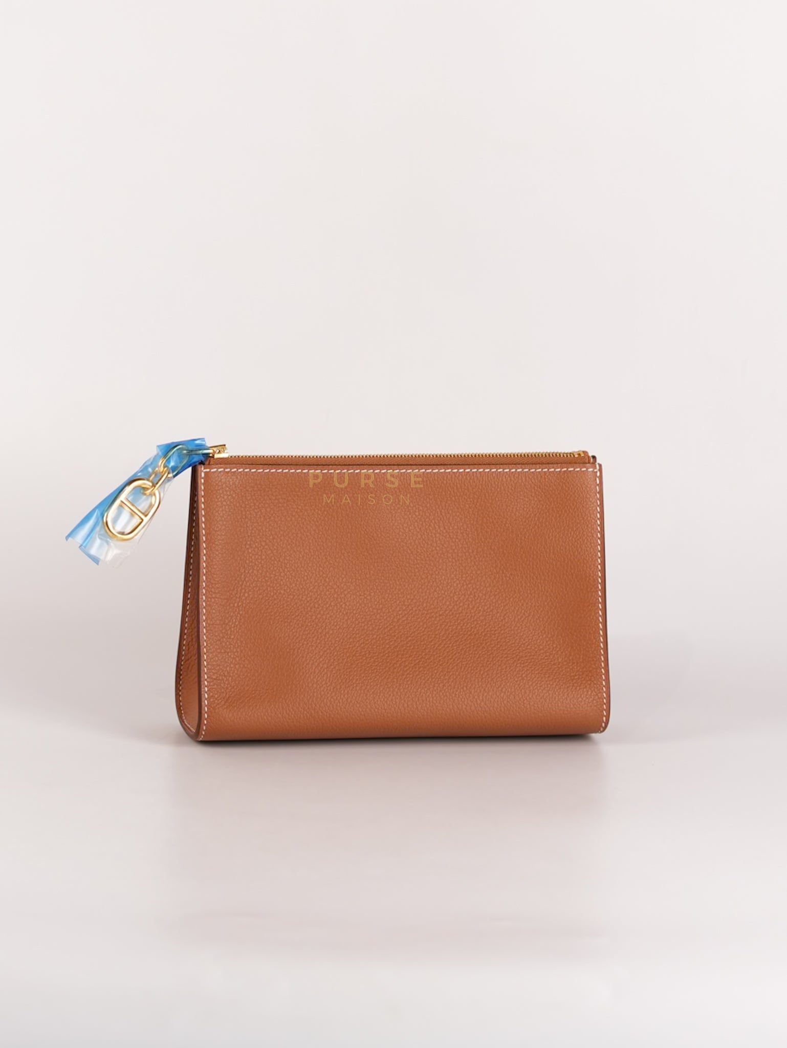 Zipengo Gold PM in Evercolor Leather and Gold Hardware Stamp K (2025)