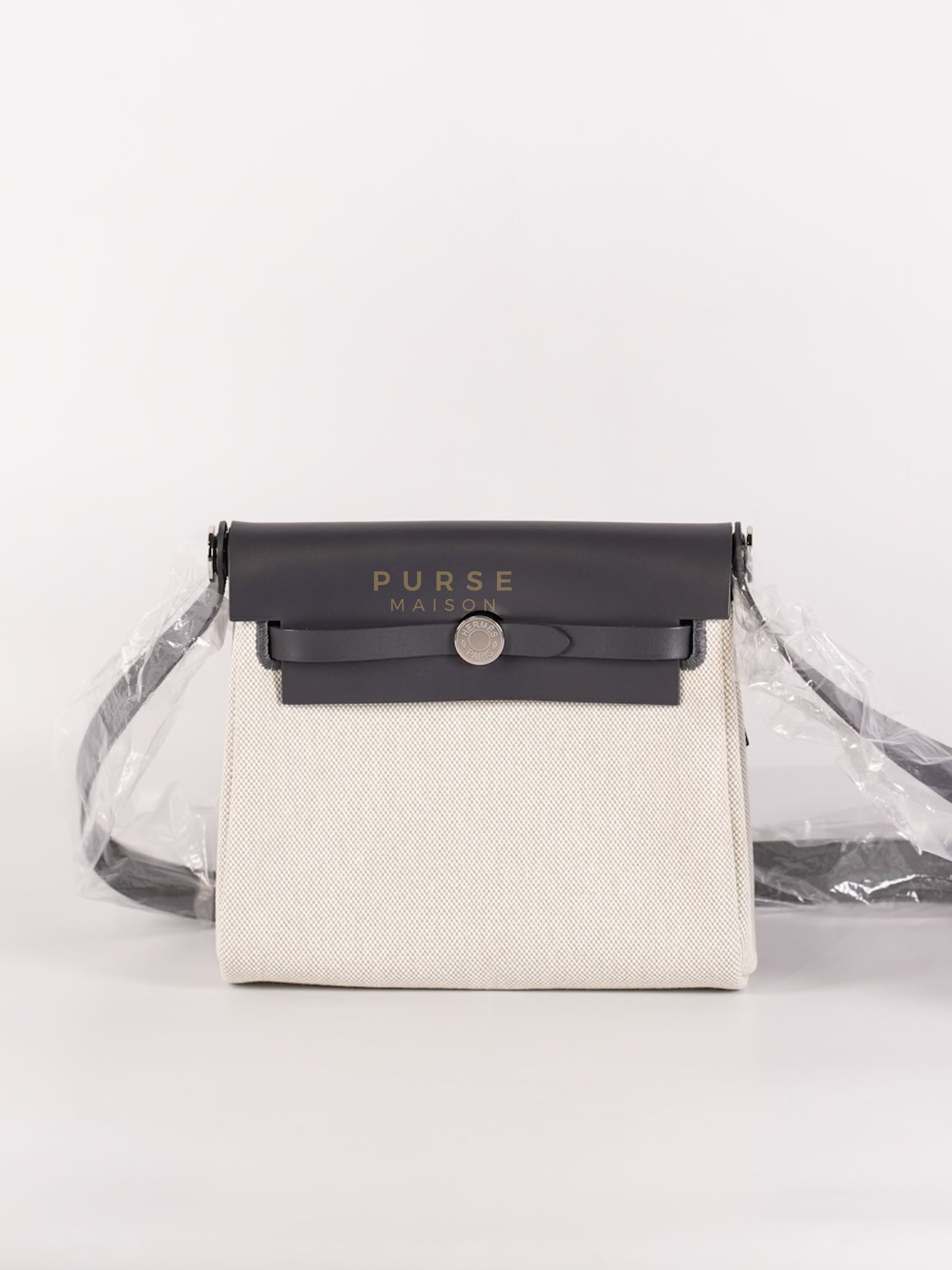 Mini Herbag Zip 20 in Gray and Palladium Hardware Stamp K (2025)