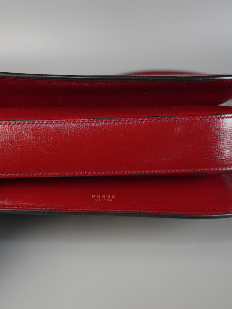 Horsebit 1955 Medium in Beige/Red Canvas