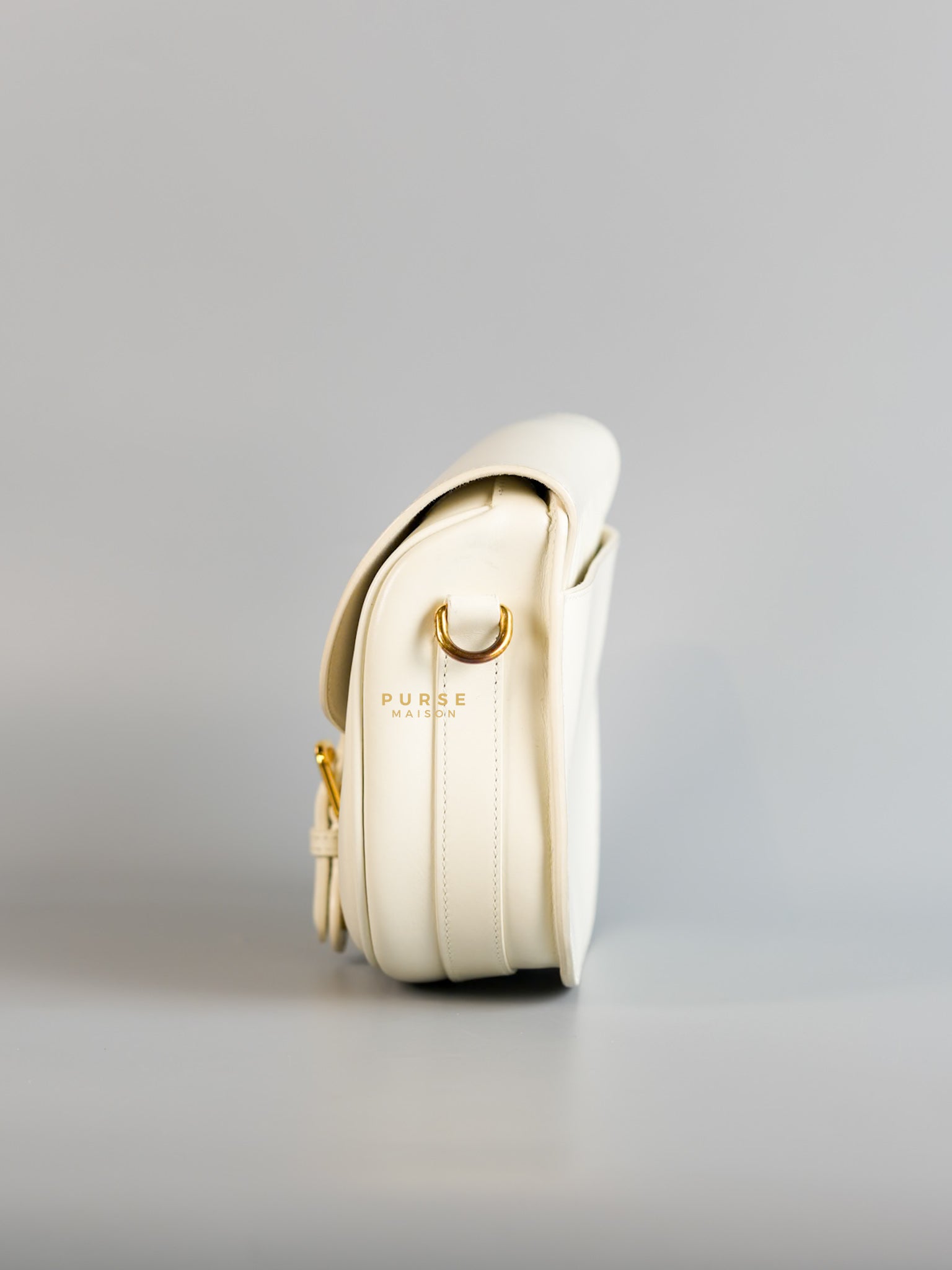 Bobby Medium Creme White Calfskin Bag | Purse Maison Luxury Bags Shop