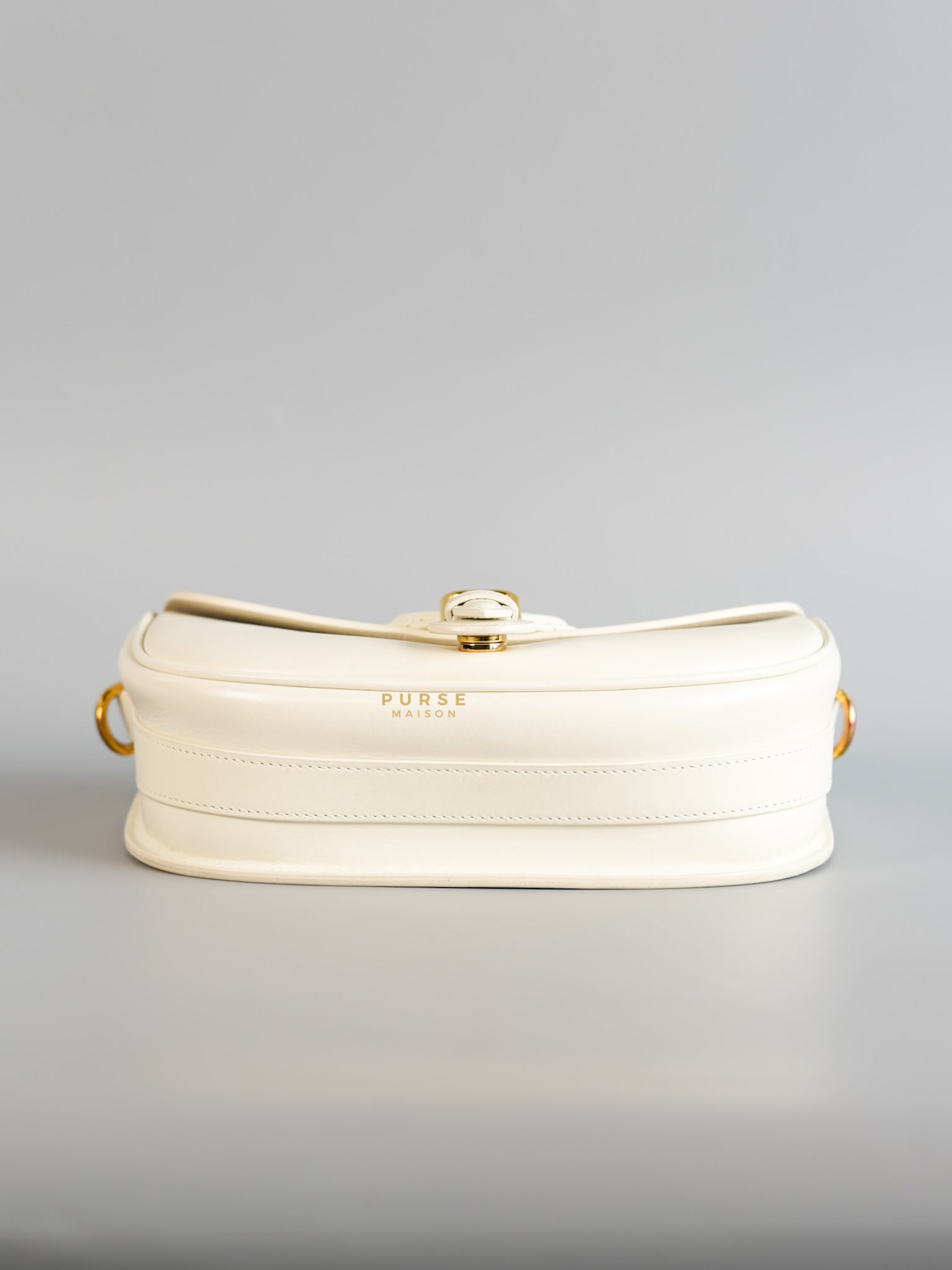 Bobby Medium Creme White Calfskin Bag | Purse Maison Luxury Bags Shop