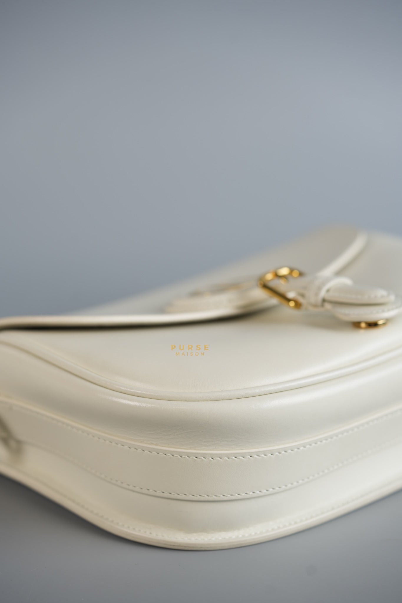 Bobby Medium Creme White Calfskin Bag | Purse Maison Luxury Bags Shop