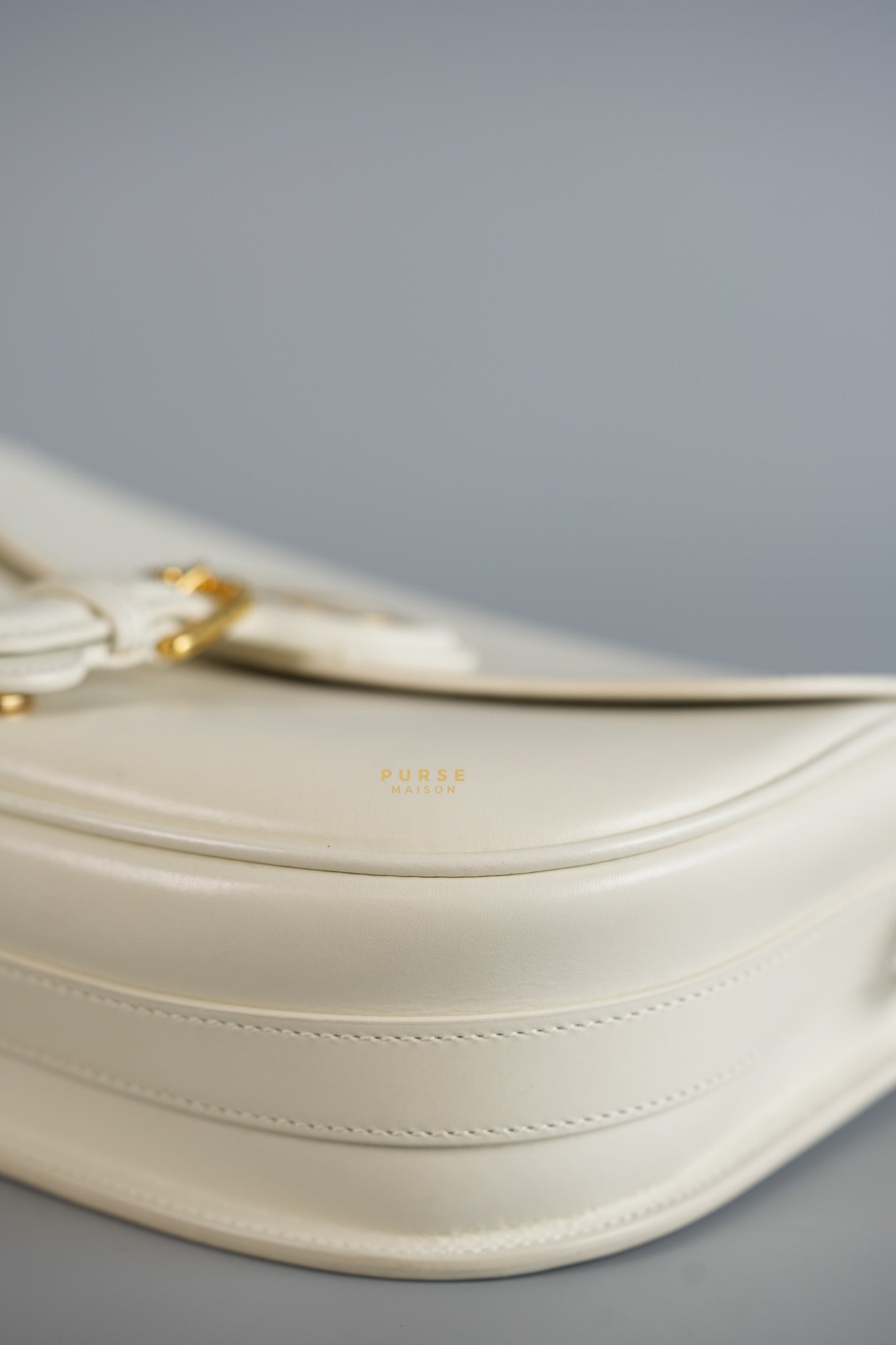 Bobby Medium Creme White Calfskin Bag | Purse Maison Luxury Bags Shop