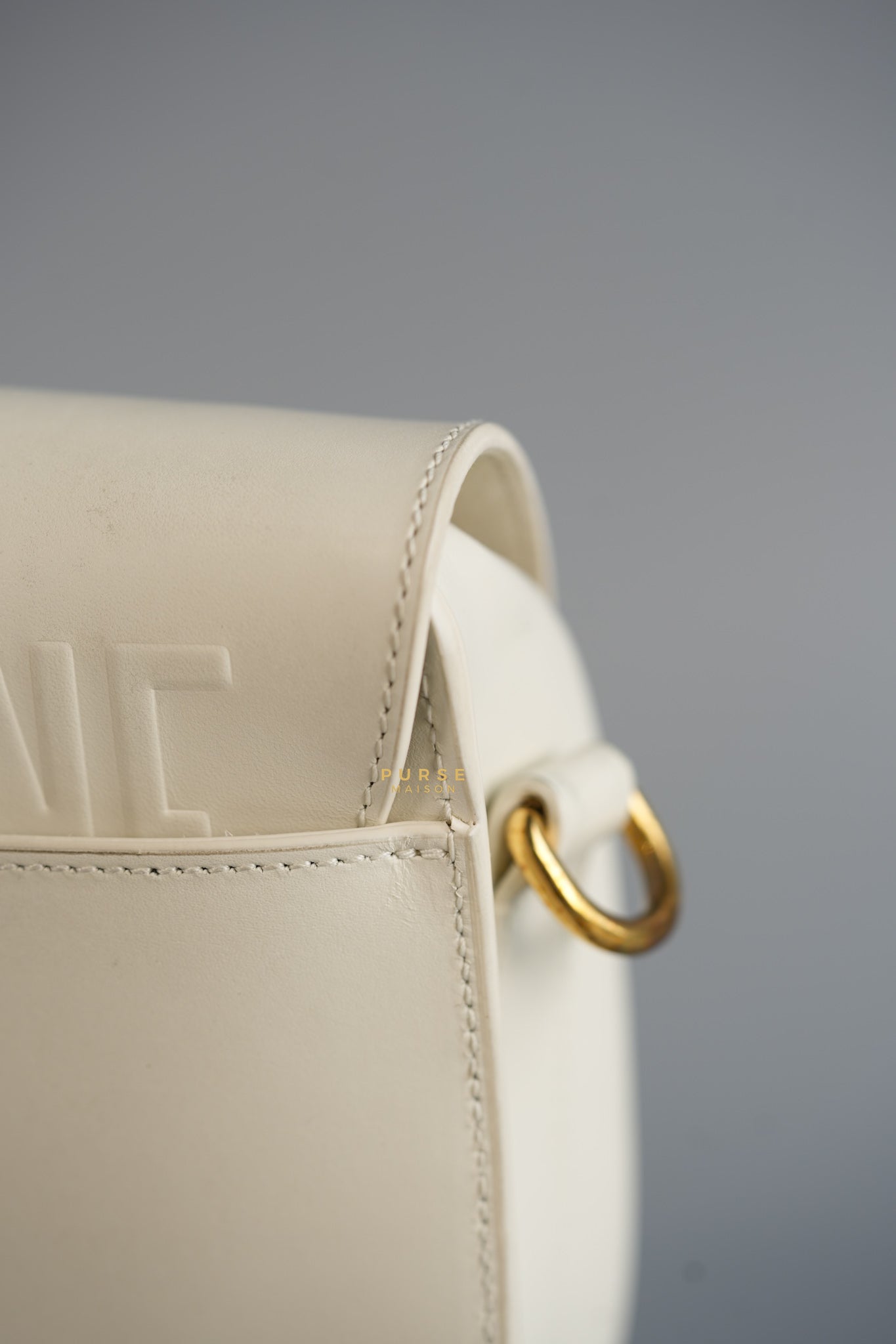 Bobby Medium Creme White Calfskin Bag | Purse Maison Luxury Bags Shop