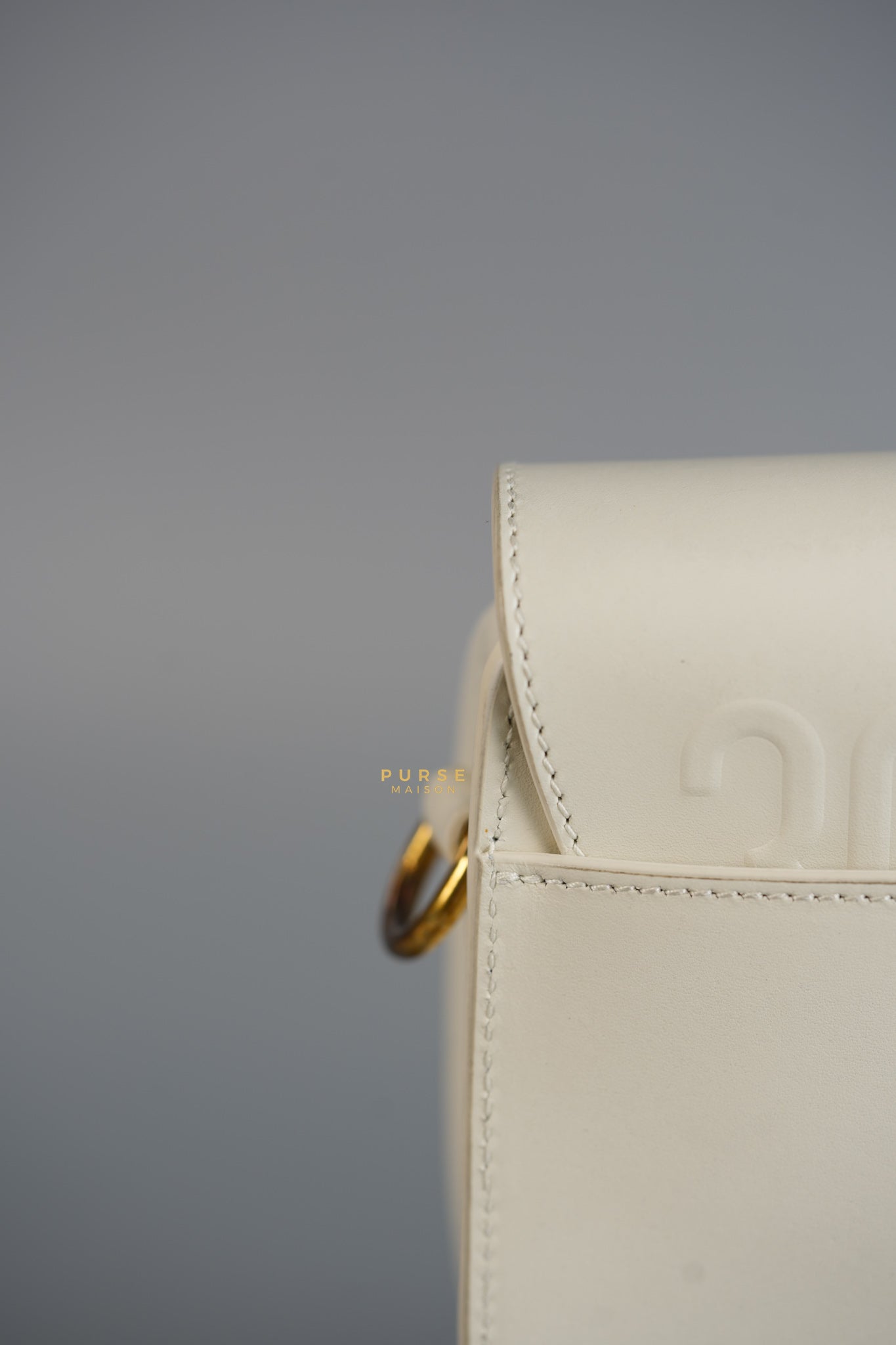 Bobby Medium Creme White Calfskin Bag | Purse Maison Luxury Bags Shop