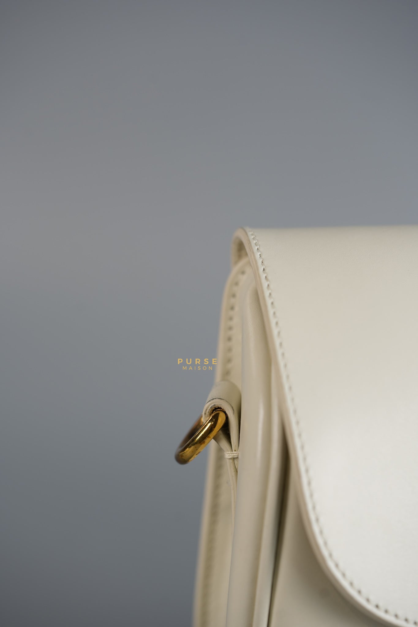 Bobby Medium Creme White Calfskin Bag | Purse Maison Luxury Bags Shop