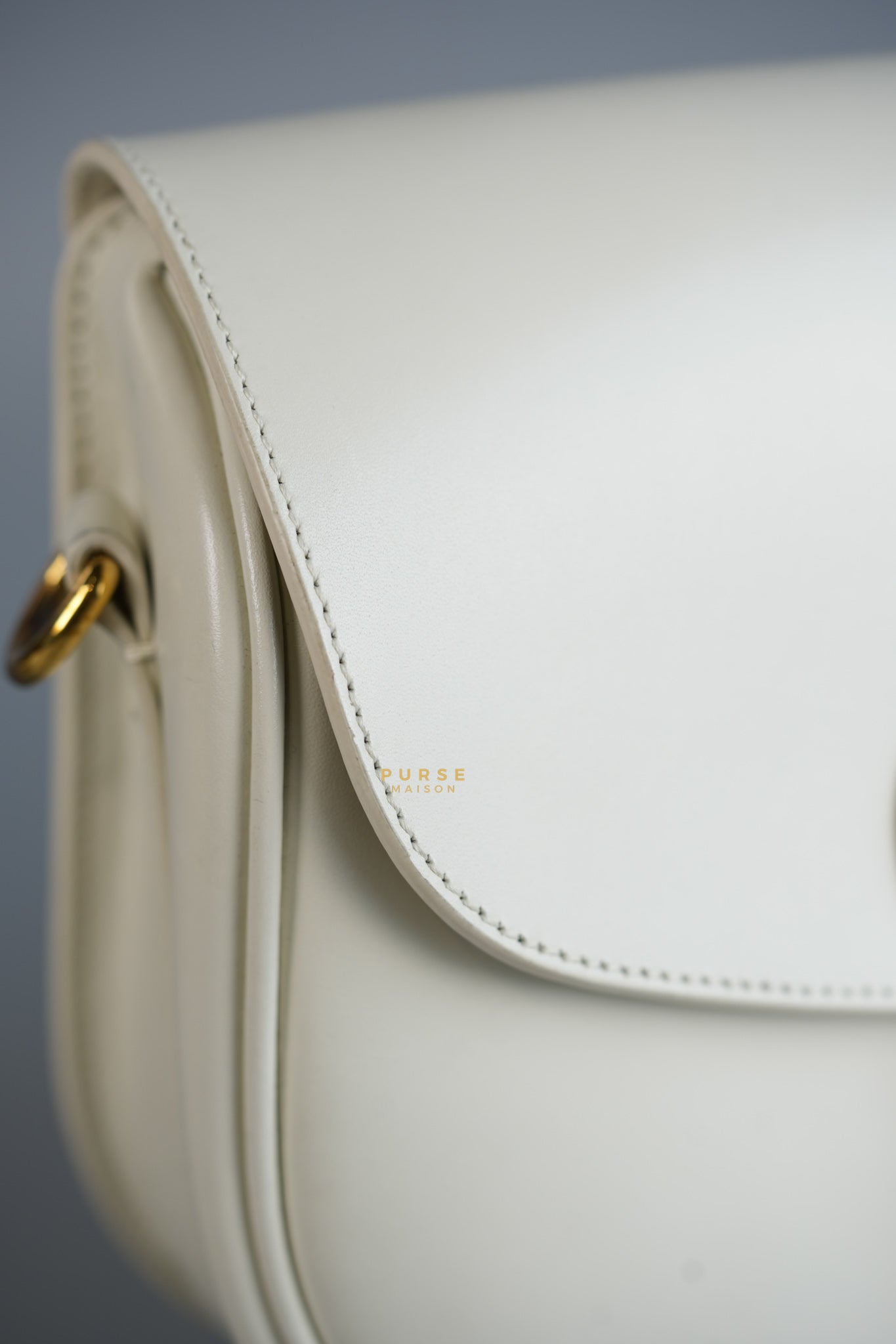 Bobby Medium Creme White Calfskin Bag | Purse Maison Luxury Bags Shop